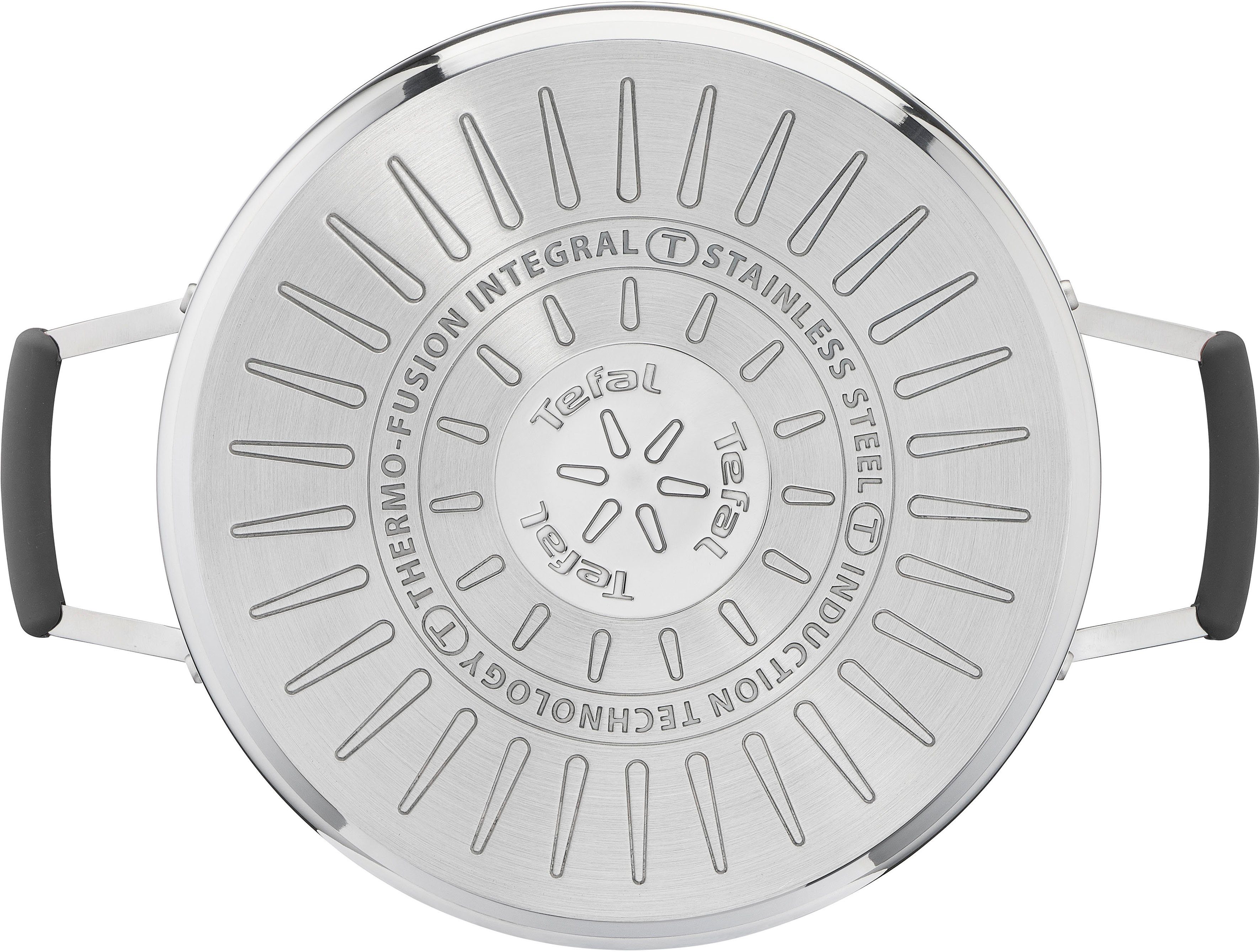 Tefal Pannenset G7376S Opti'Space Thermo-Fusion-bodem, voor alle kookplaten inclusief inductie (set, 6-delig)