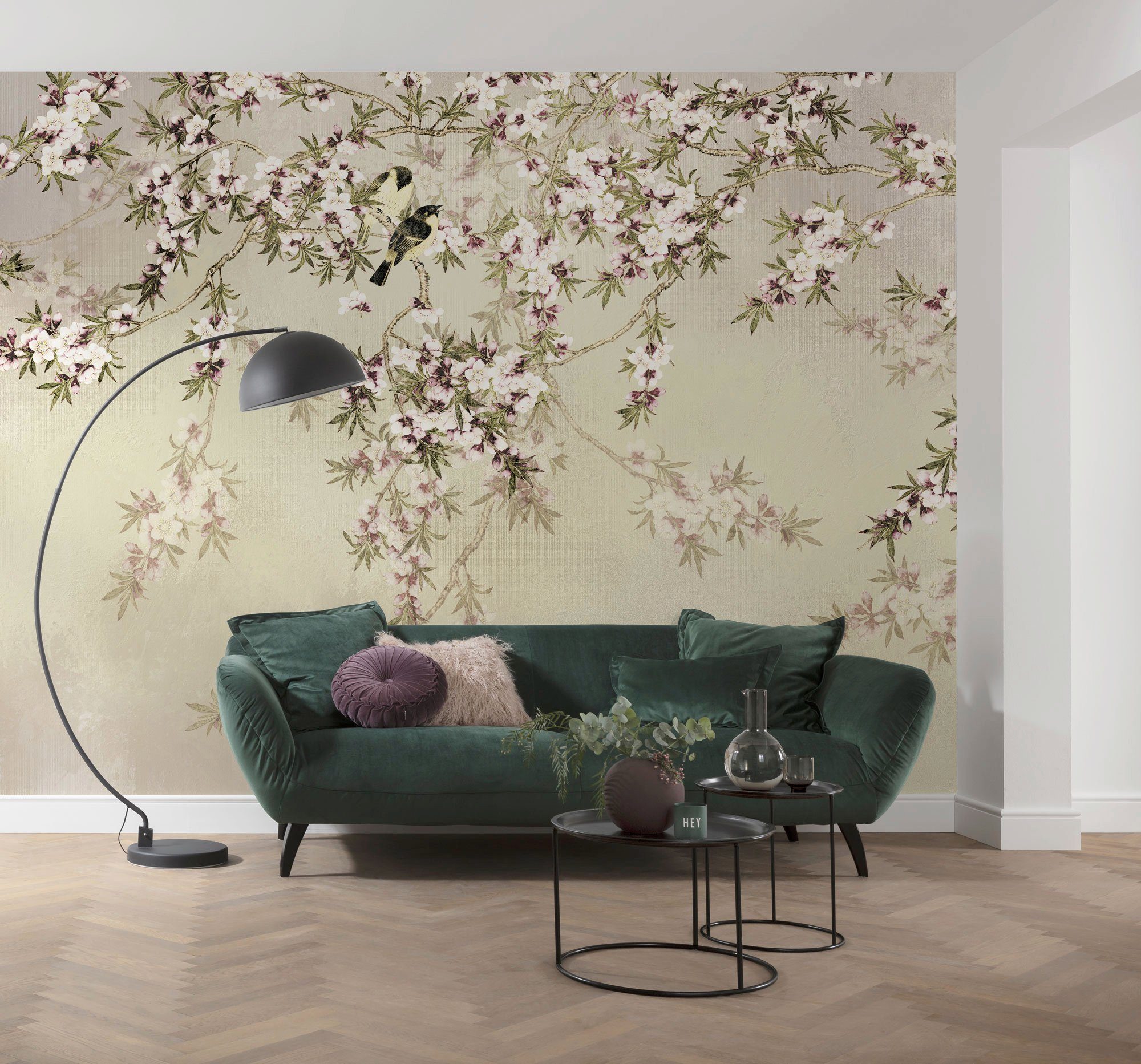 Komar Vliesbehang Digitale print vlies - Love Birds - Afmeting 300 x 250 cm (1 stuk)