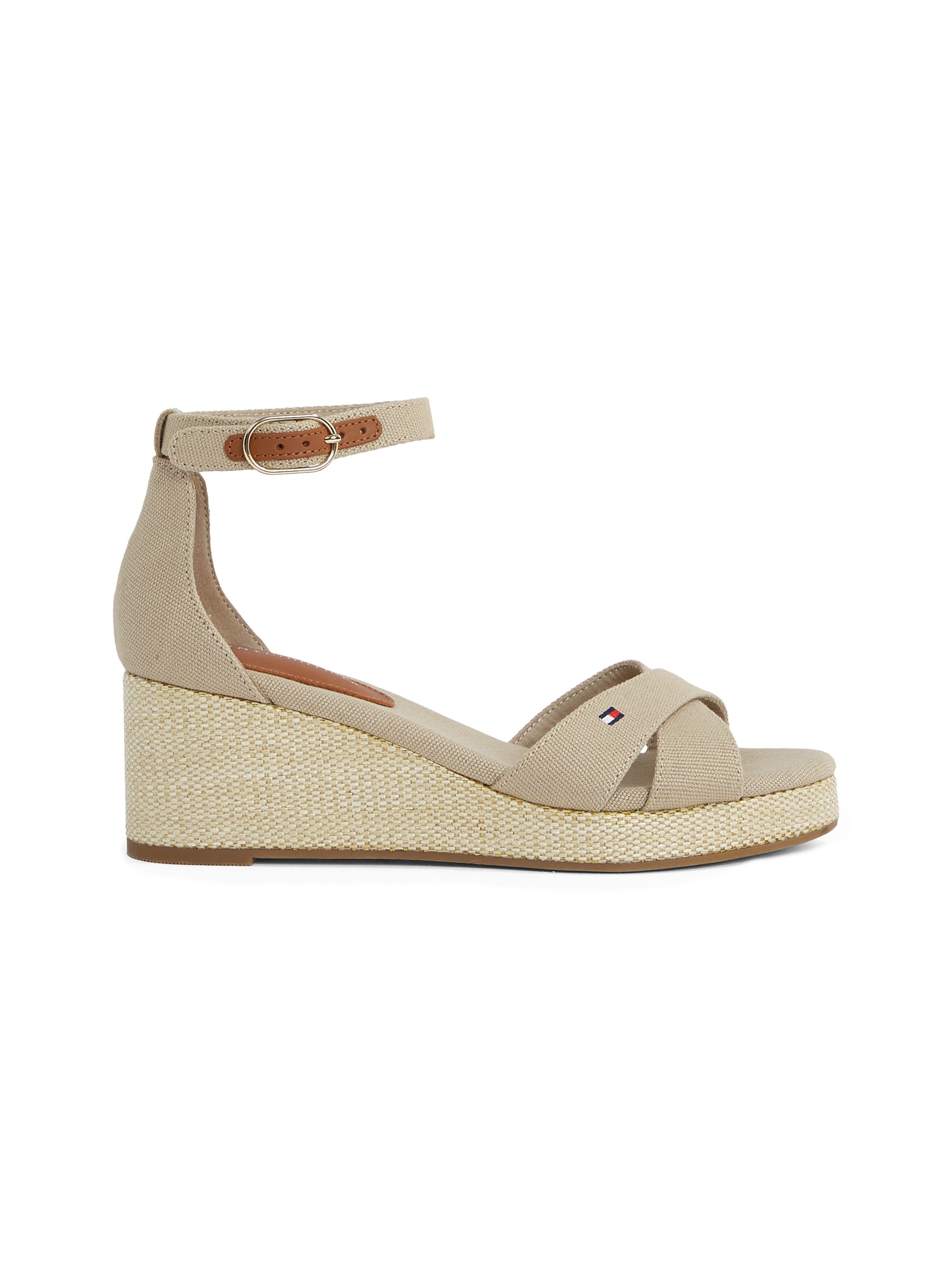 Tommy Hilfiger Sleehaksandaaltjes FLAG CRISS-CROS MID WEDGE ESPAD
