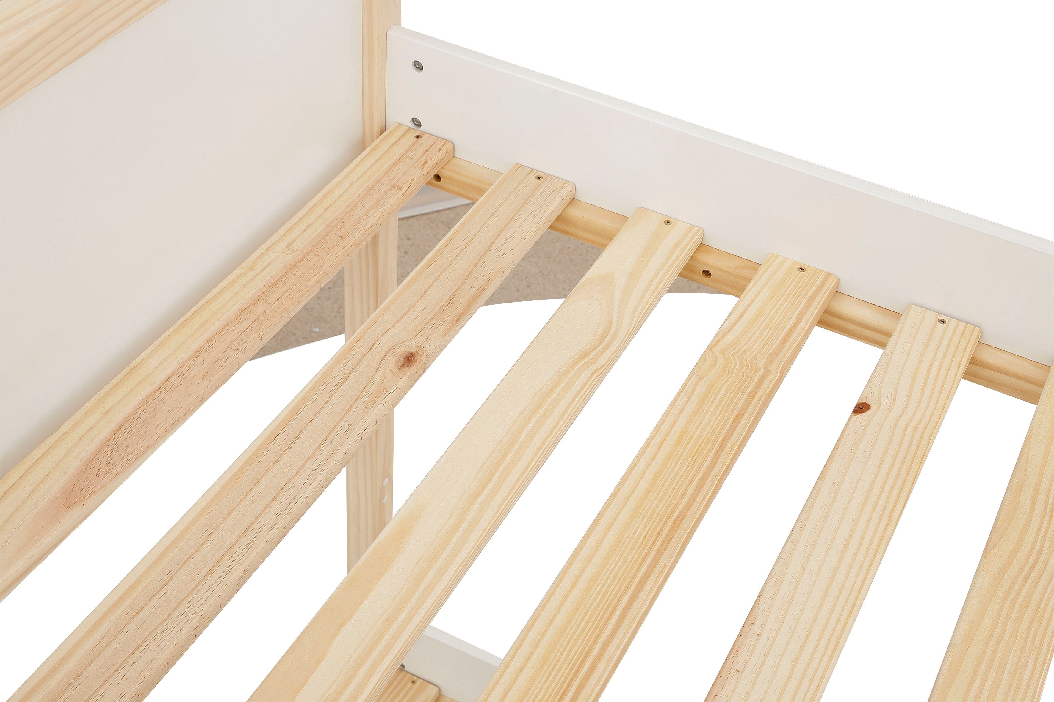 Lüttenhütt Stapelbed Janne Grenenhout, stapelbed, inclusief houten ladder, ligoppervlak 90x200 cm