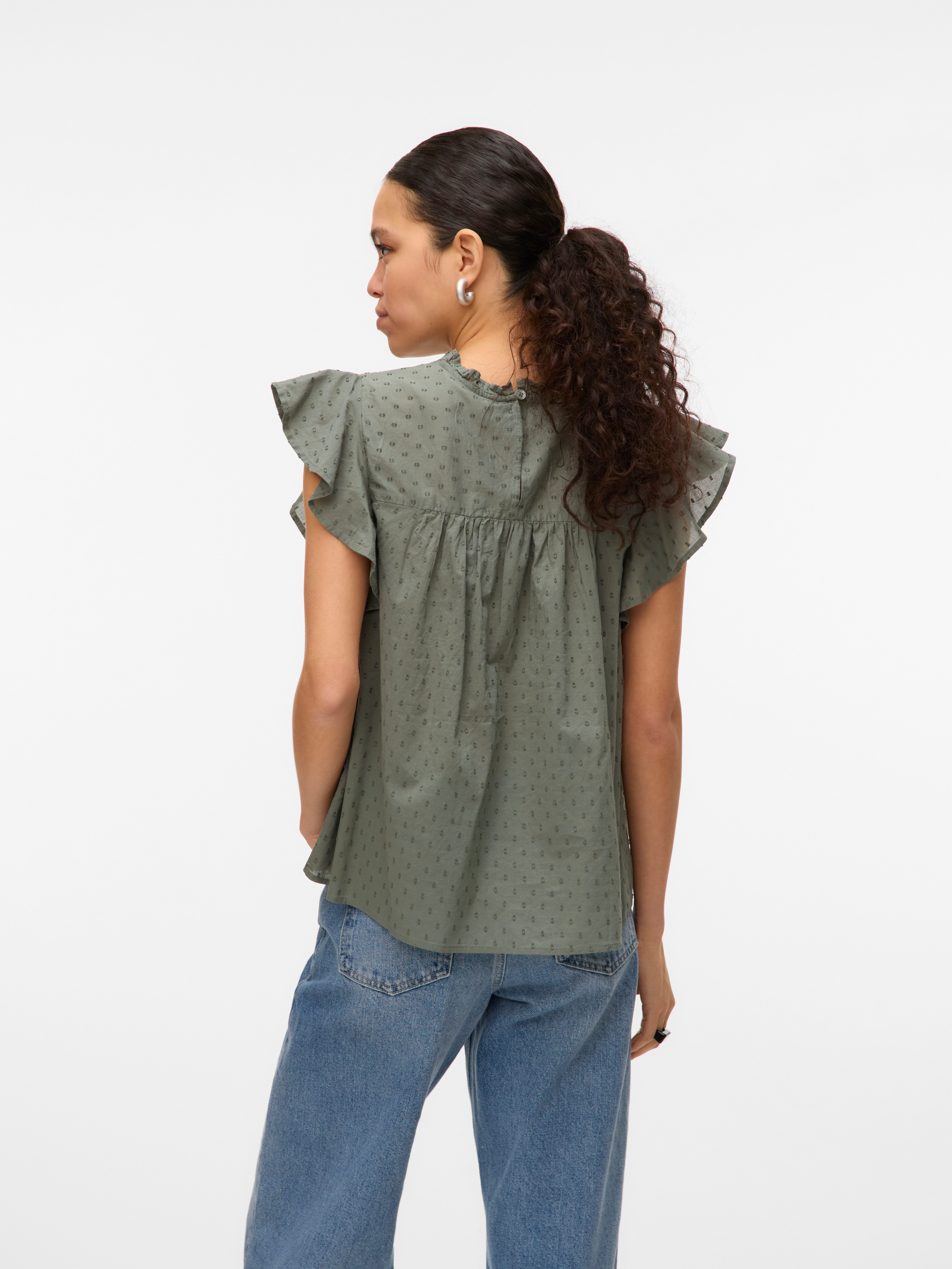 Vero Moda Shirt VMTRINE SL LACE TOP WVN NOOS