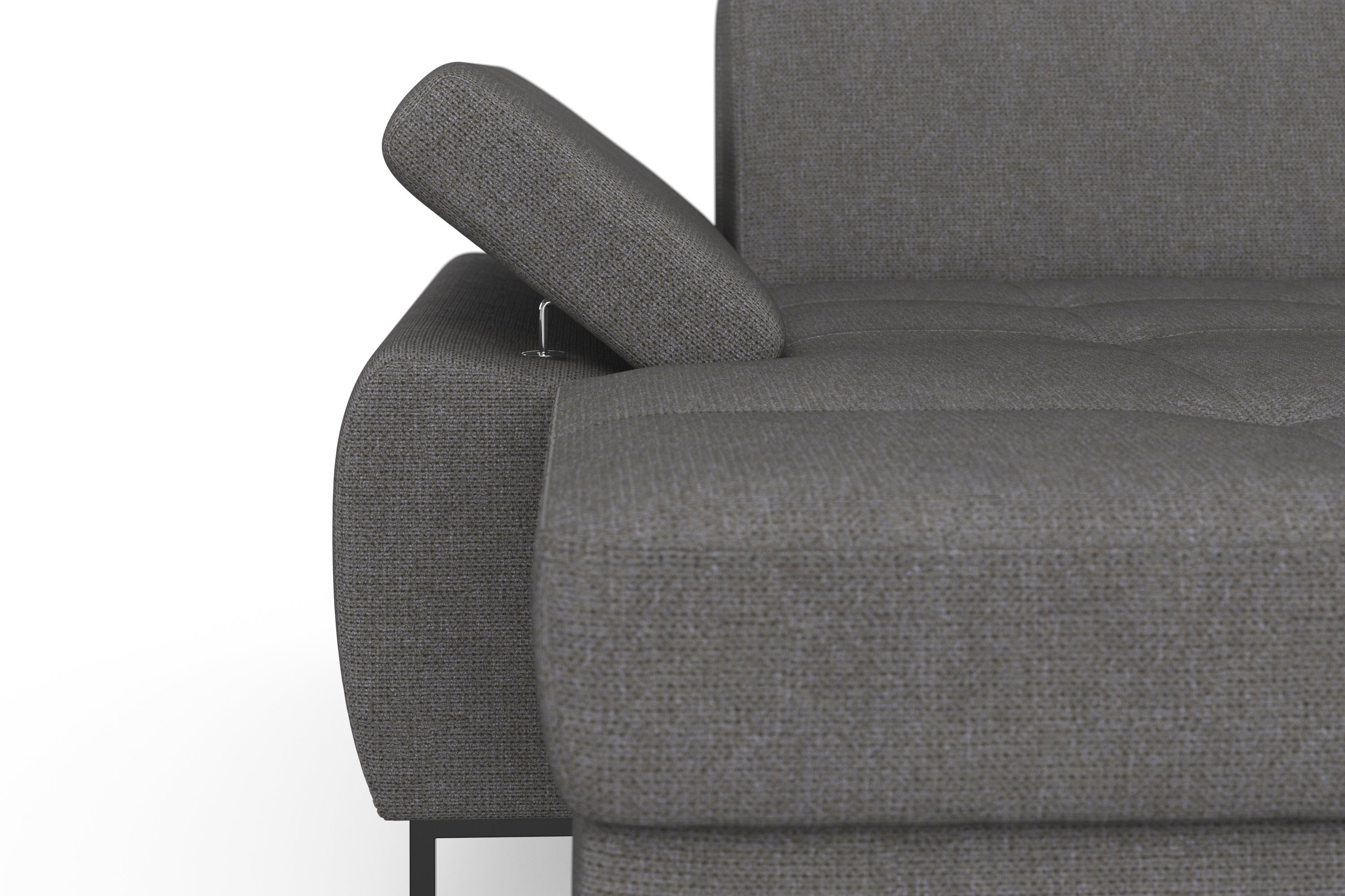 DOMO collection Hoekbank Capelo, comfortabel, duidelijke lijnen kenmerken dit ontwerp, L-Vorm met verstelbare armleuningen, naar keuze met slaapfunctie, binnenvering