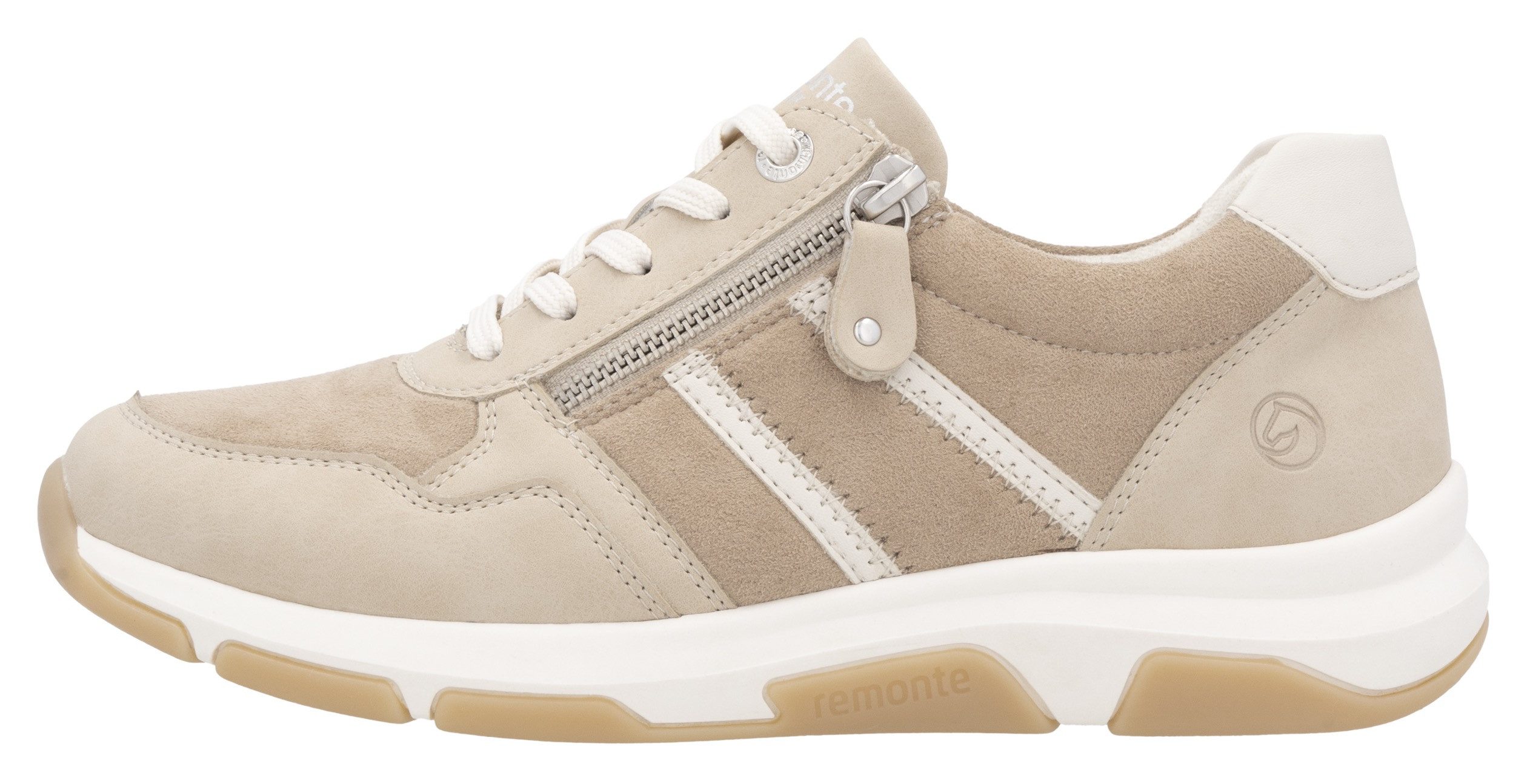 Remonte Sneakers met sleehak vrijetijdsschoen, lage schoen, veterschoen in vegan uitvoering
