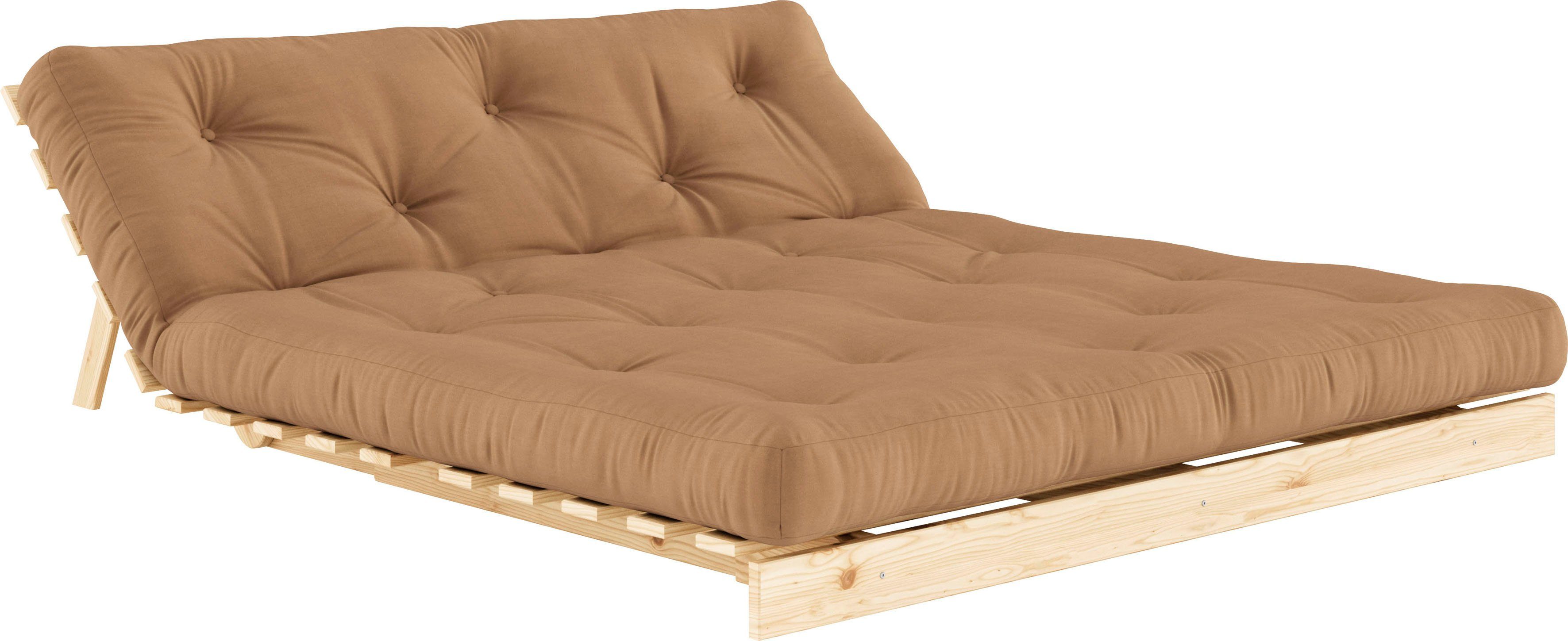 Karup Slaapbank Roots 160 slaapbank, logeerbed, bank met futonmatras Incl. futonmatras, ligoppervlak 160x200 cm, FSC® gecertificeerd dennenhout (2 stuks)