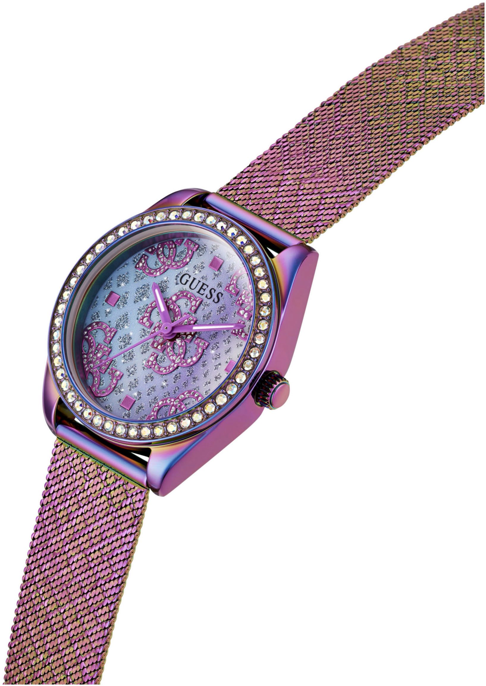 Guess Kwartshorloge Boa Horloge, dameshorloge, kristallen, mineraalglas, stalen band