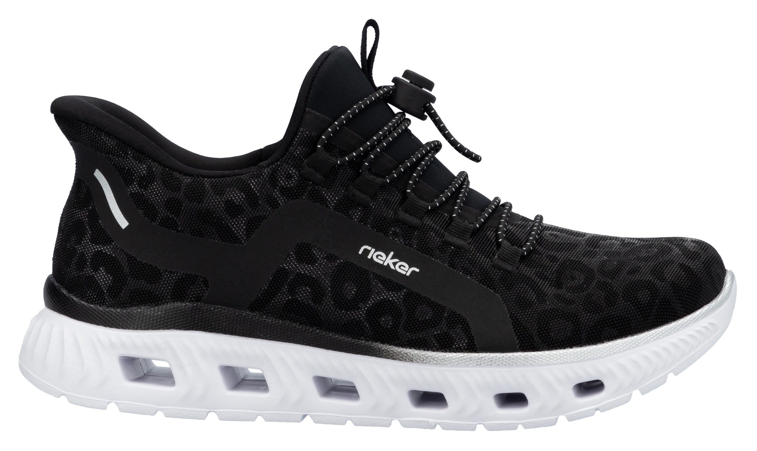 RIEKER Sport Slip-on sneakers , vrijetijdssneaker, instapschoen in leeuw-look, met memosoft binnenzool