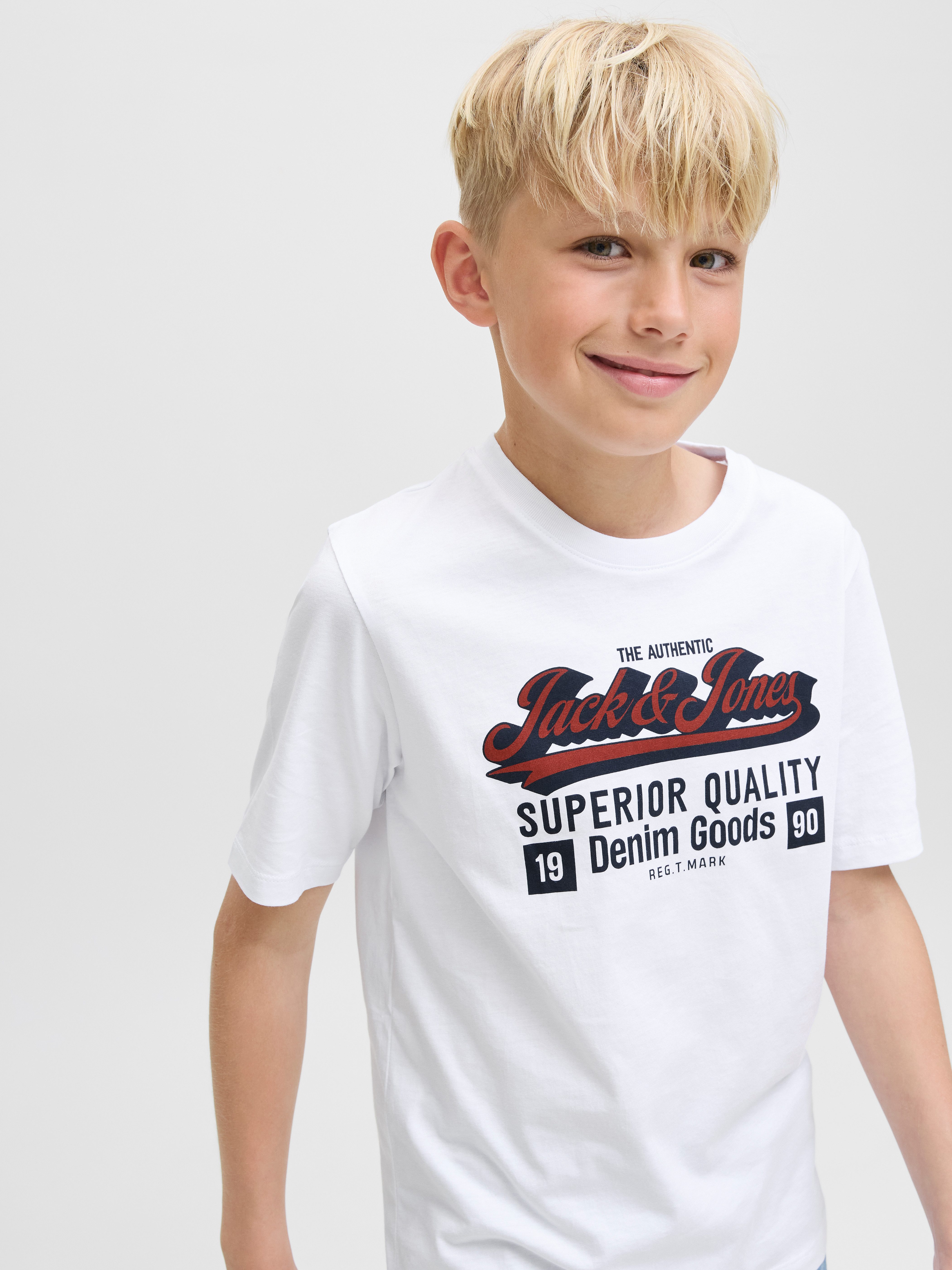 Jack & Jones Junior T-shirt JJELOGO TEE SS ONECK 2 COL AW25 NOOS JNR