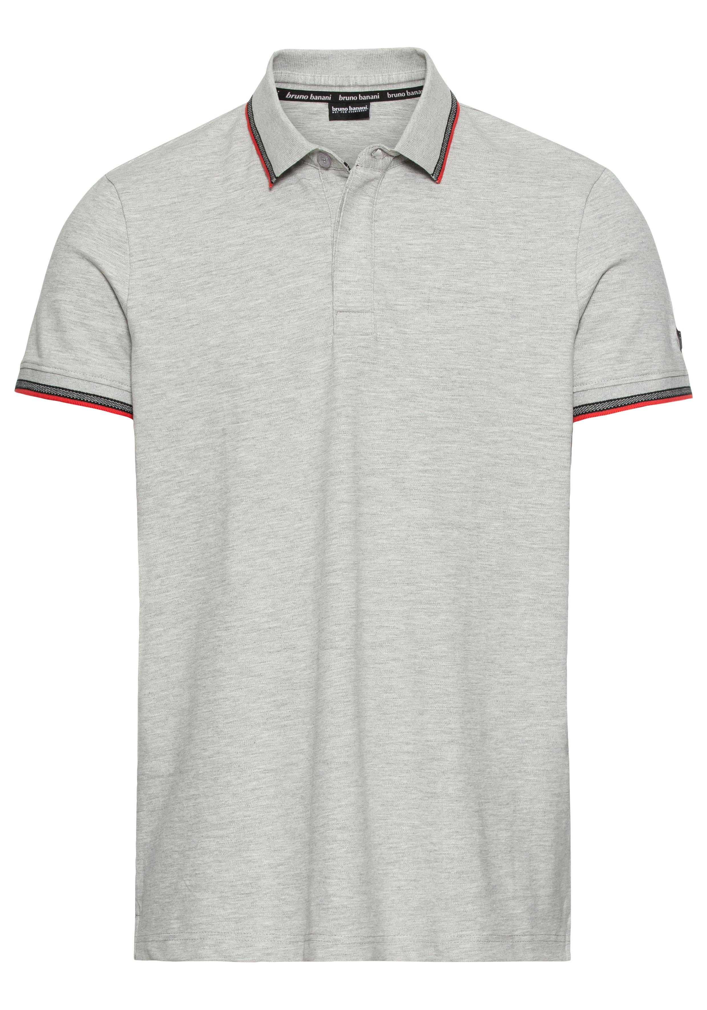 Bruno Banani Poloshirt Korte mouwen, smal gesneden, colourblocking-uitstraling
