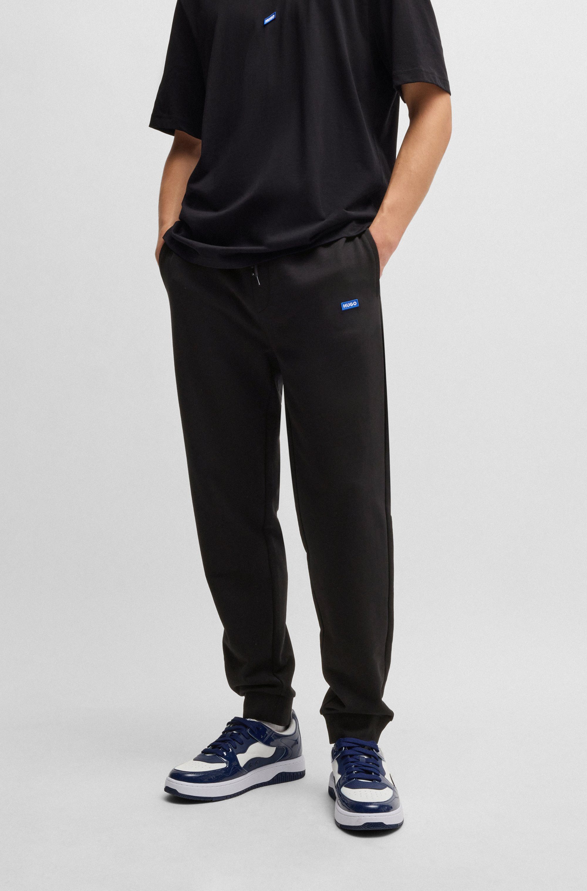 OTTO HUGO Blue Joggingbroek Napin met kleine logopatch heren joggingbroeken maat XXXL zwart