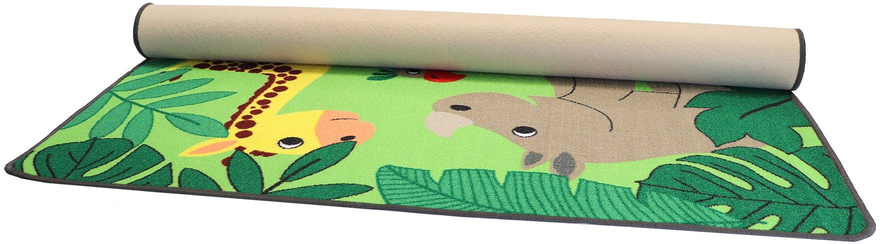 Primaflor-Ideen in Textil Kindervloerkleed Jungle Motief jungle dieren, kinderkamer