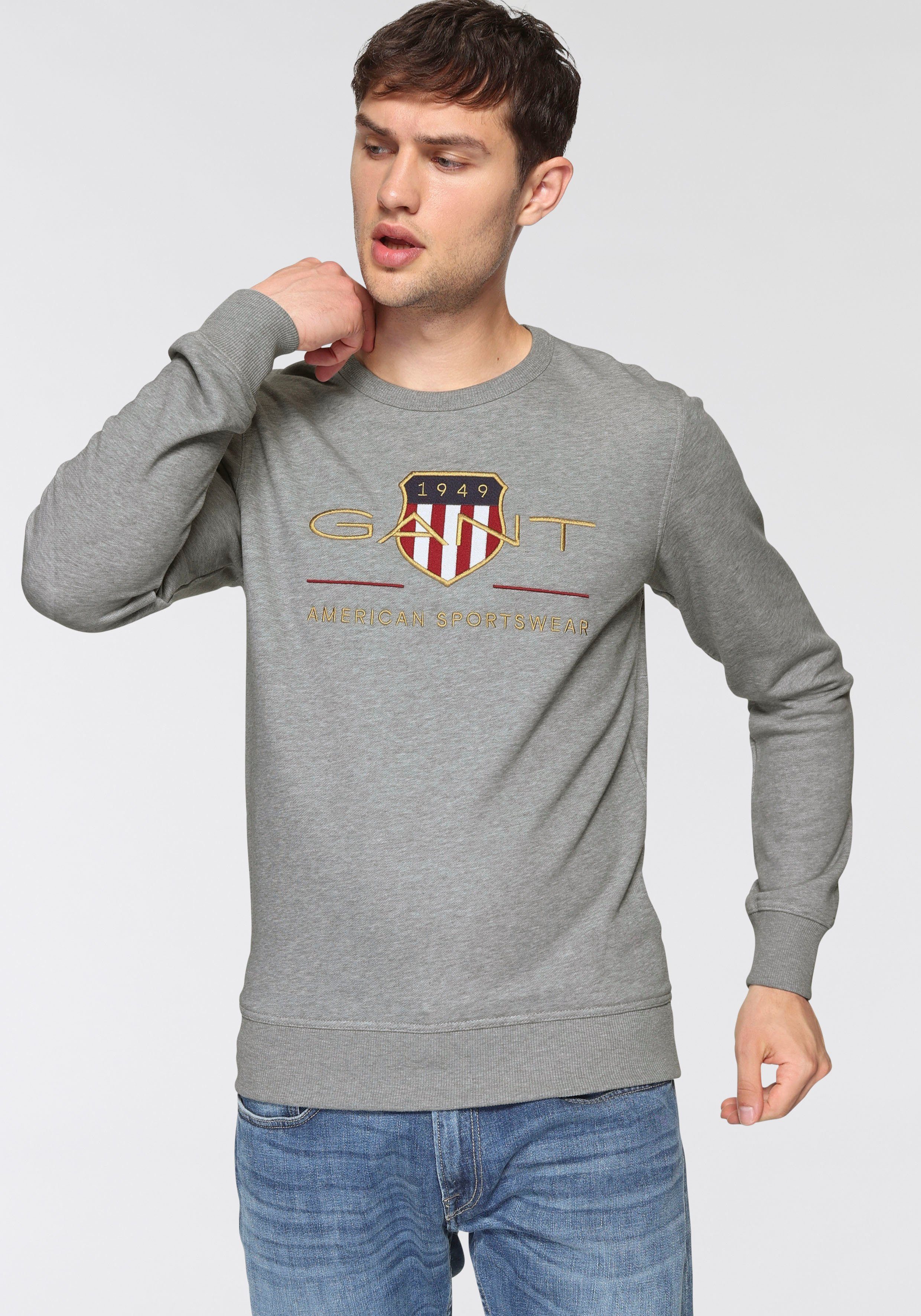 Gant Sweatshirt ARCHIVE SHIELD C-NECK met geribde ronde hals