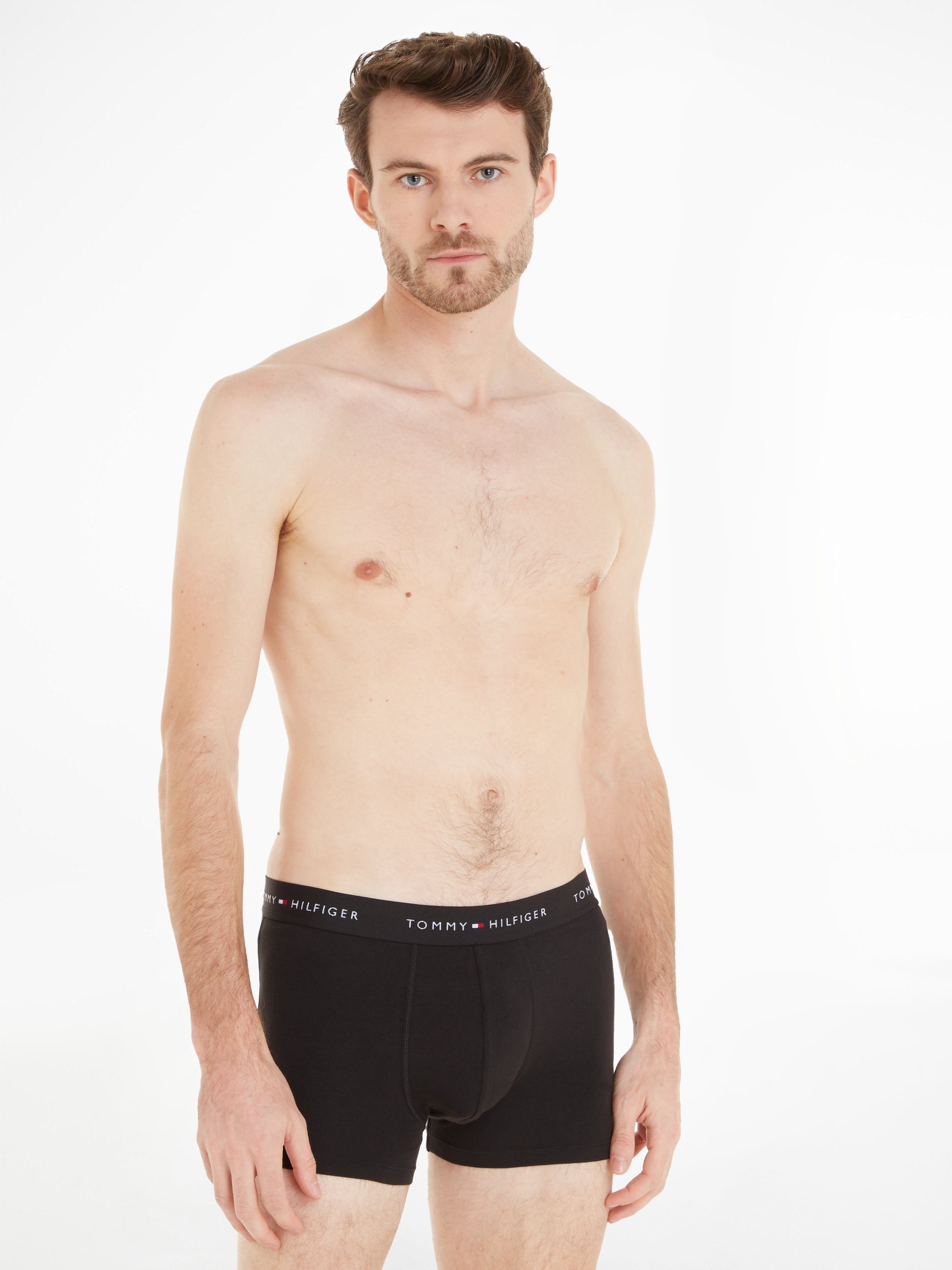 Tommy Hilfiger Underwear Boxershort 3P WB TRUNK met contrasterende logo-band (3 stuks)