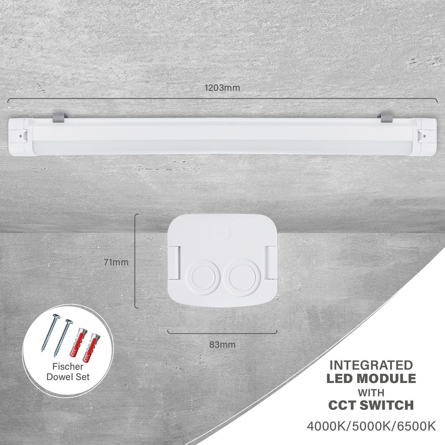 Paco Home Wandlamp Kaya LED vochtige ruimte lamp werkplaatslamp kelderlamp IP65 waterdicht