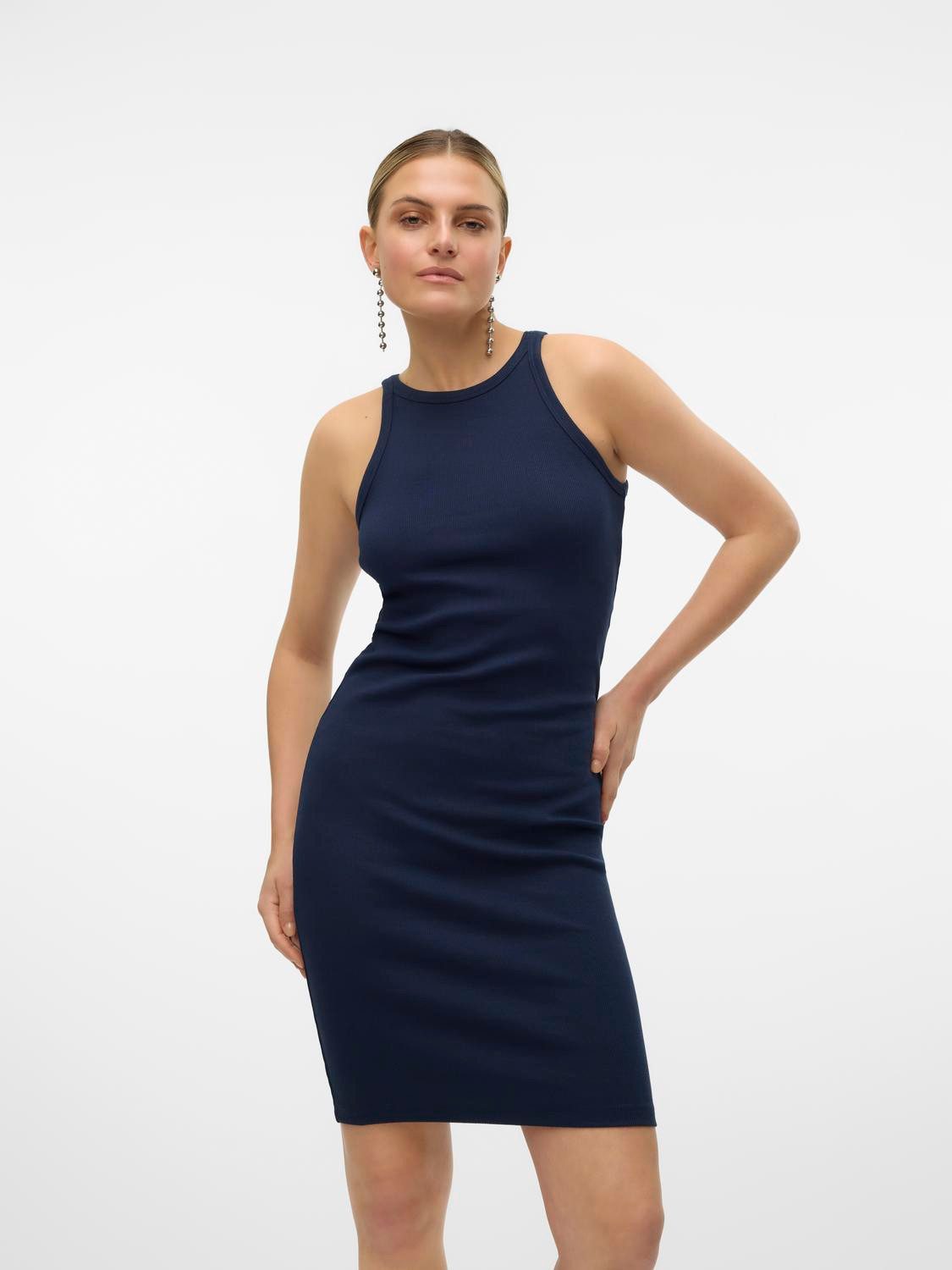 Vero Moda Mini-jurk VMCHLOE SL ABK DRESS JRS NOOS dames jurken maat XS (34) blauw
