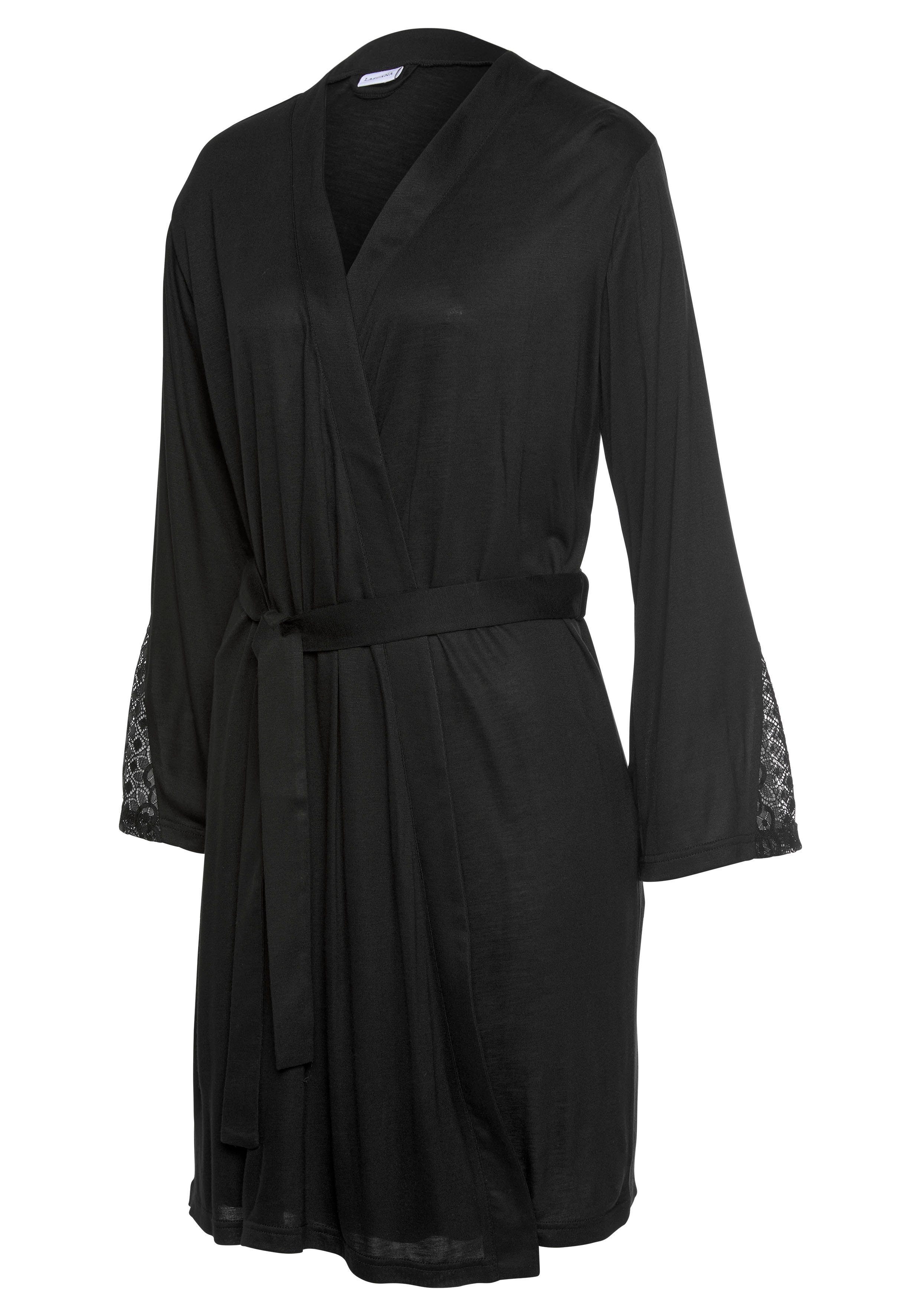 Lascana Kimono met lange mouwen en kanten details