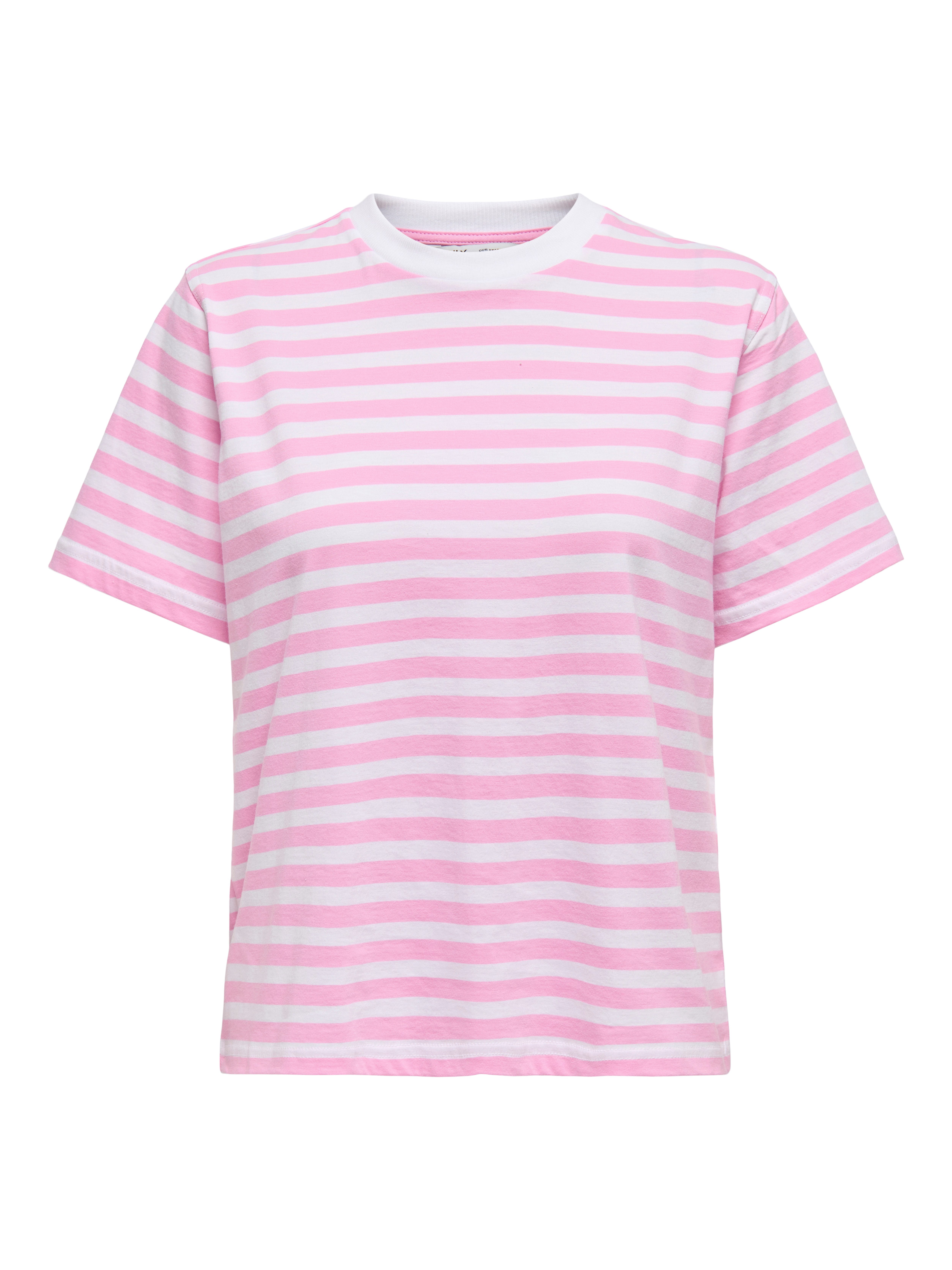 Only Shirt met korte mouwen ONLLIVINA S/S STRIPE TEE JRS NOOS