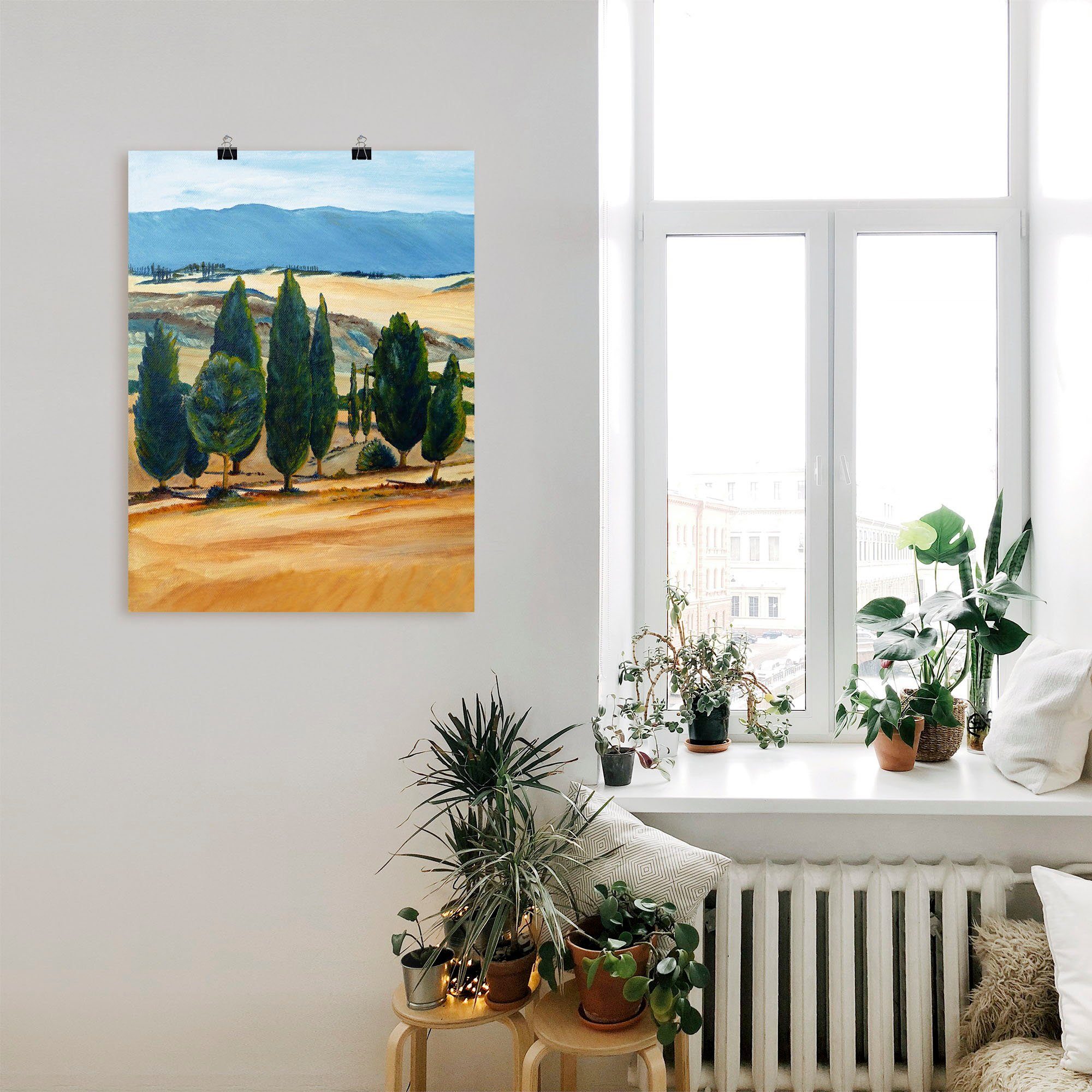 Artland Artprint Zomer in de Toscane (detail links) als artprint van aluminium, artprint op linnen, muursticker of poster in verschillende maten