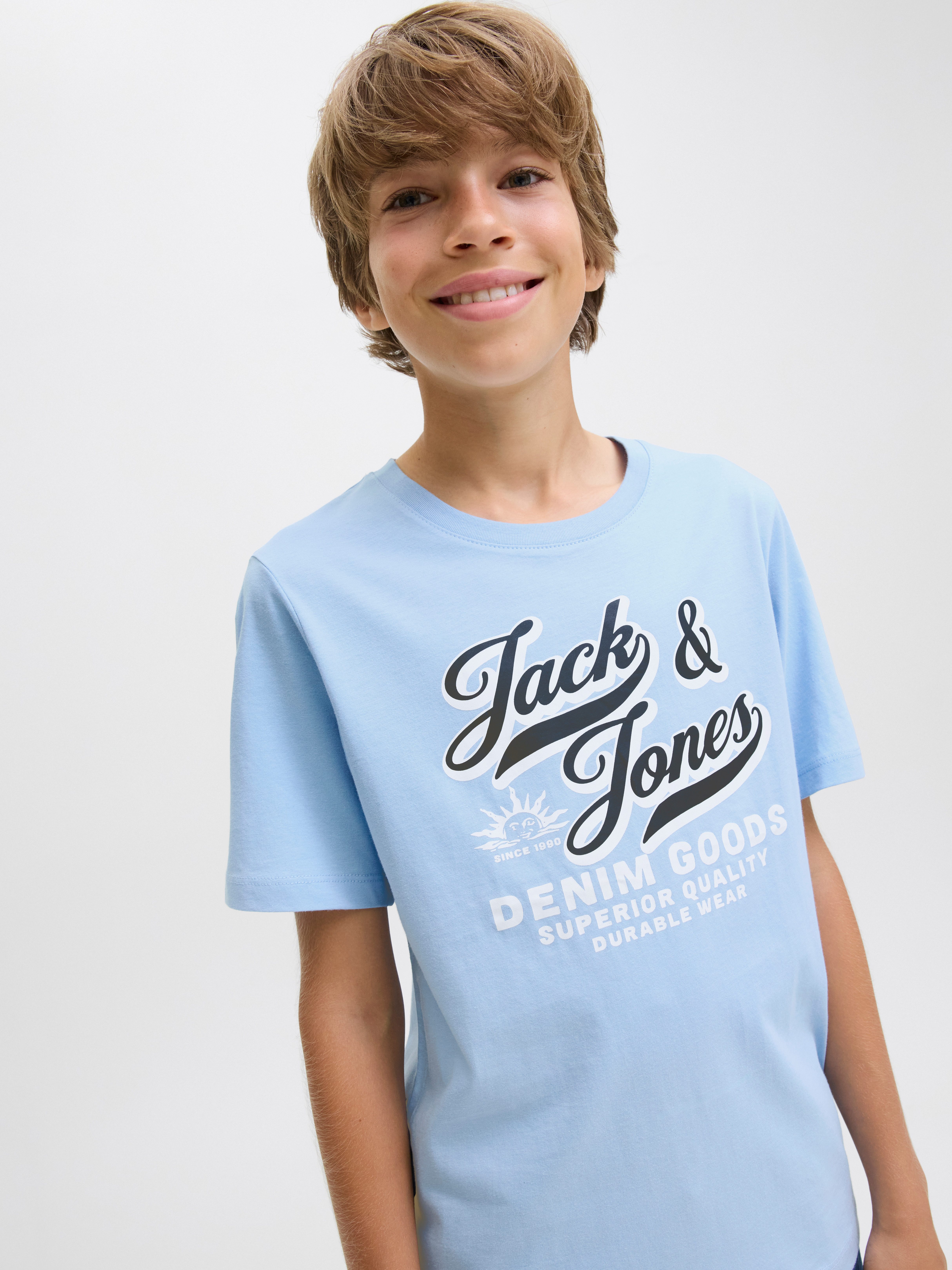 Jack & Jones Junior T-shirt JJELOGO TEE SS ONECK 2 COL AW25 NOOS JNR