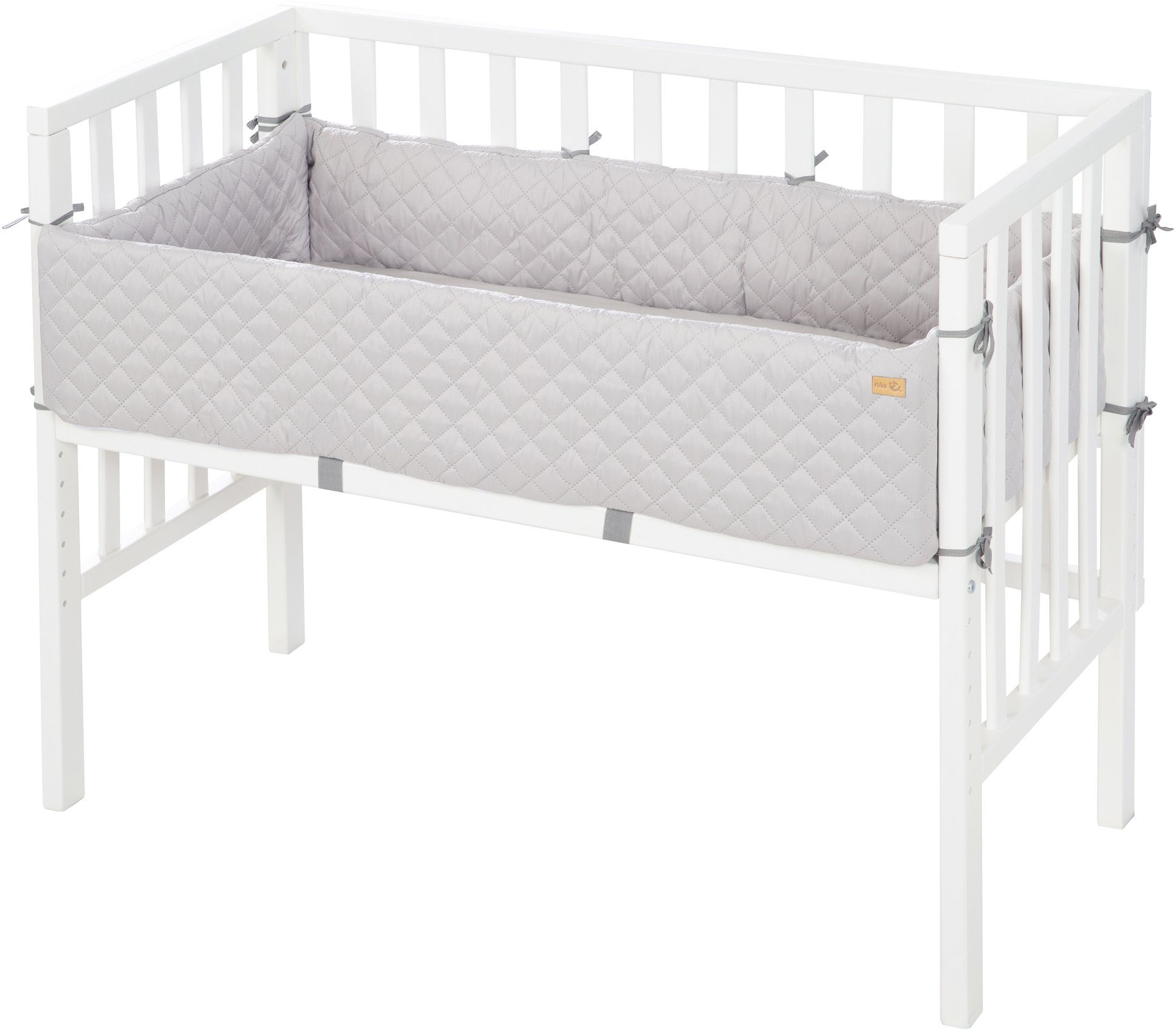 Roba® Extra bed 2-in-1 roba Style, wit met matras, hoofdbeschermer en veiligheidsbarrière