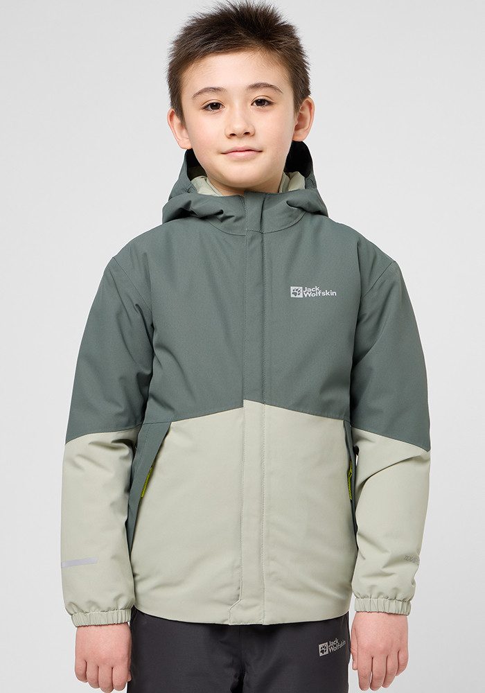 Jack Wolfskin Blocky Jacket Kids Winterjack Kinderen 104 slate green mint leaf slate green mint leaf