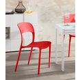 paroli stoel (set, 4 stuks) rood