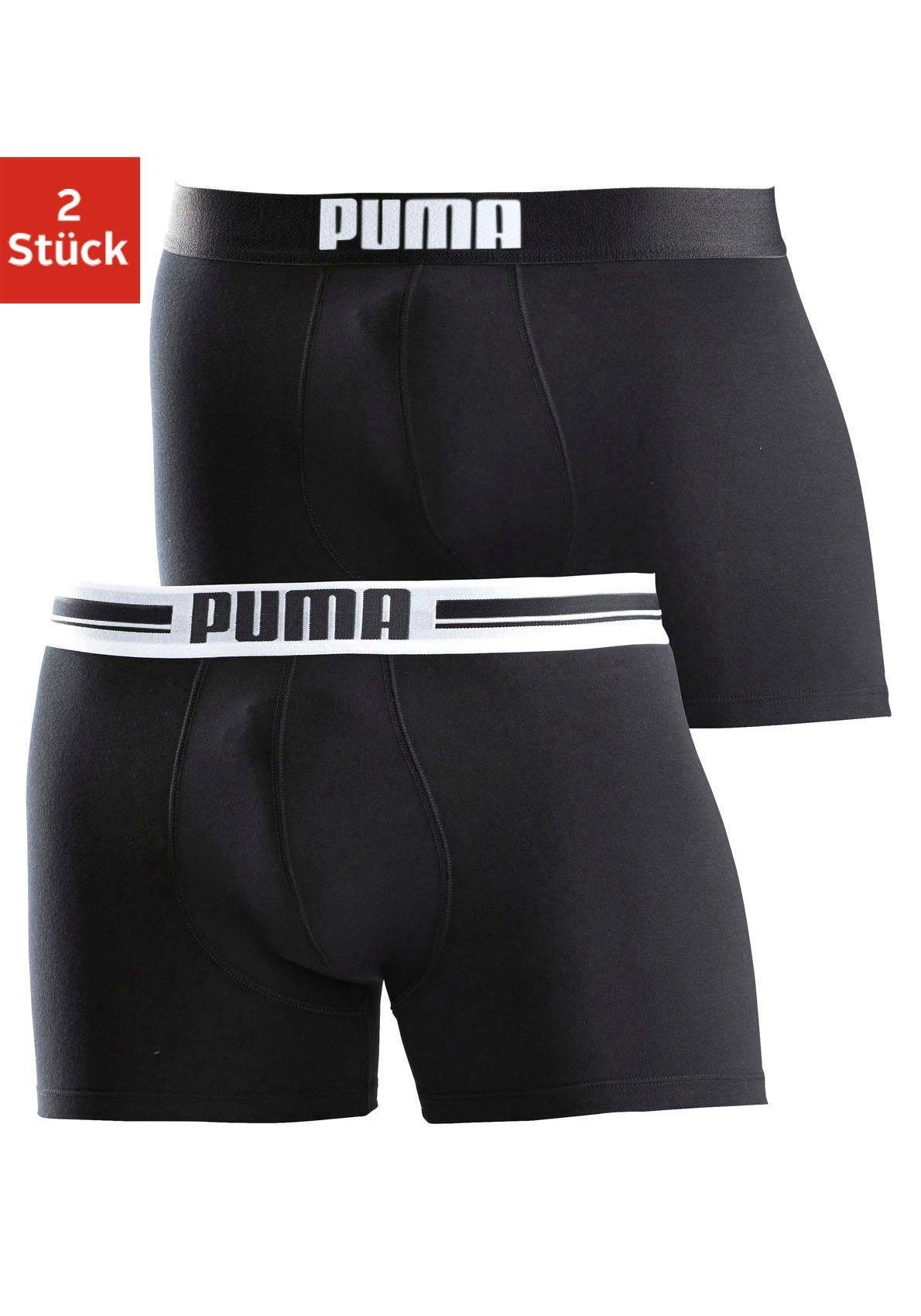 PUMA Boxershort Placed Logo met rekbare comfortboord (2 stuks, Set van 2)