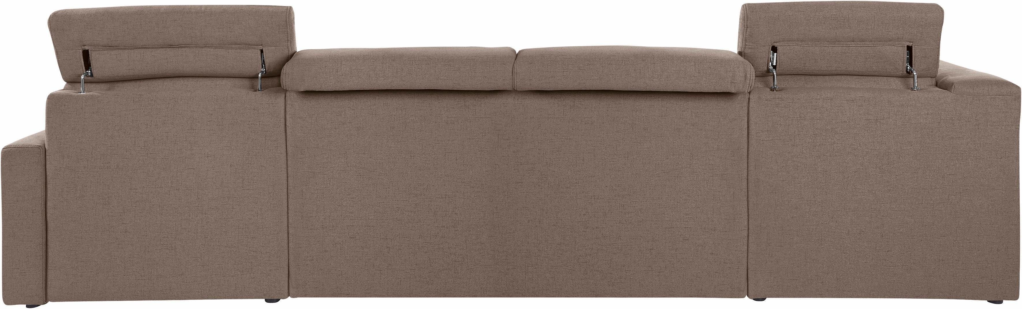 DOMO collection Zithoek Ava moderne zitstiksels met mooie dubbele naad, comfortabel, U-vorm