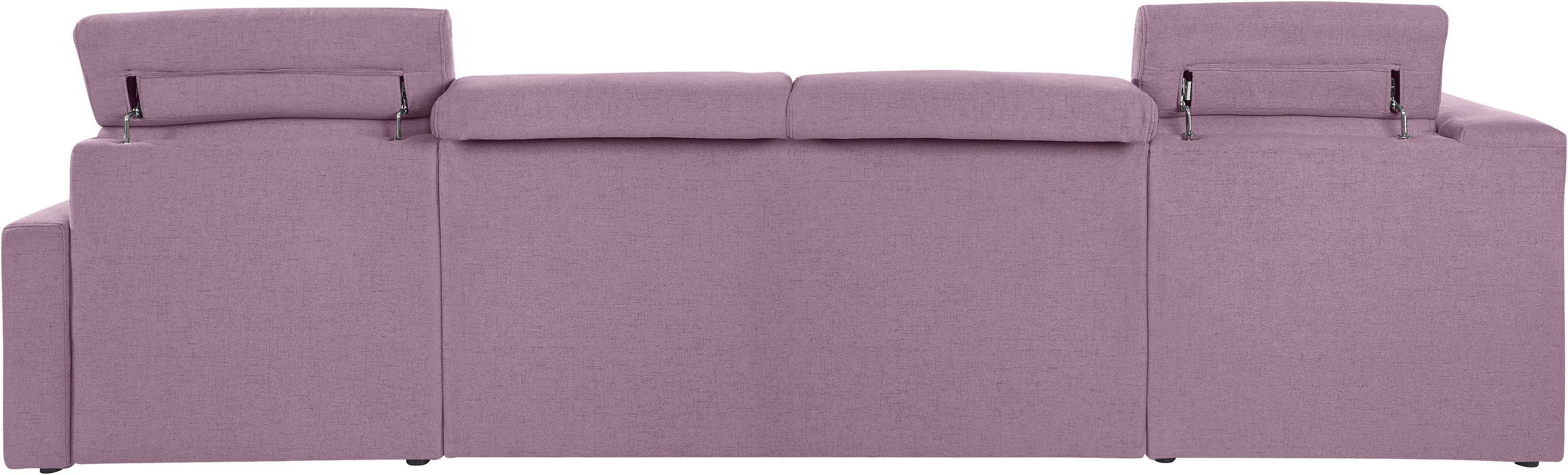 DOMO collection Zithoek Ava moderne zitstiksels met mooie dubbele naad, comfortabel, U-vorm