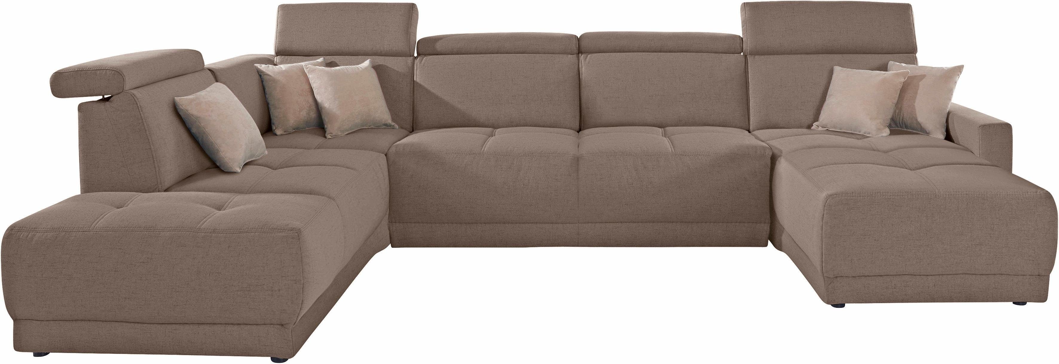 DOMO collection Zithoek Ava moderne zitstiksels met mooie dubbele naad, comfortabel, U-vorm