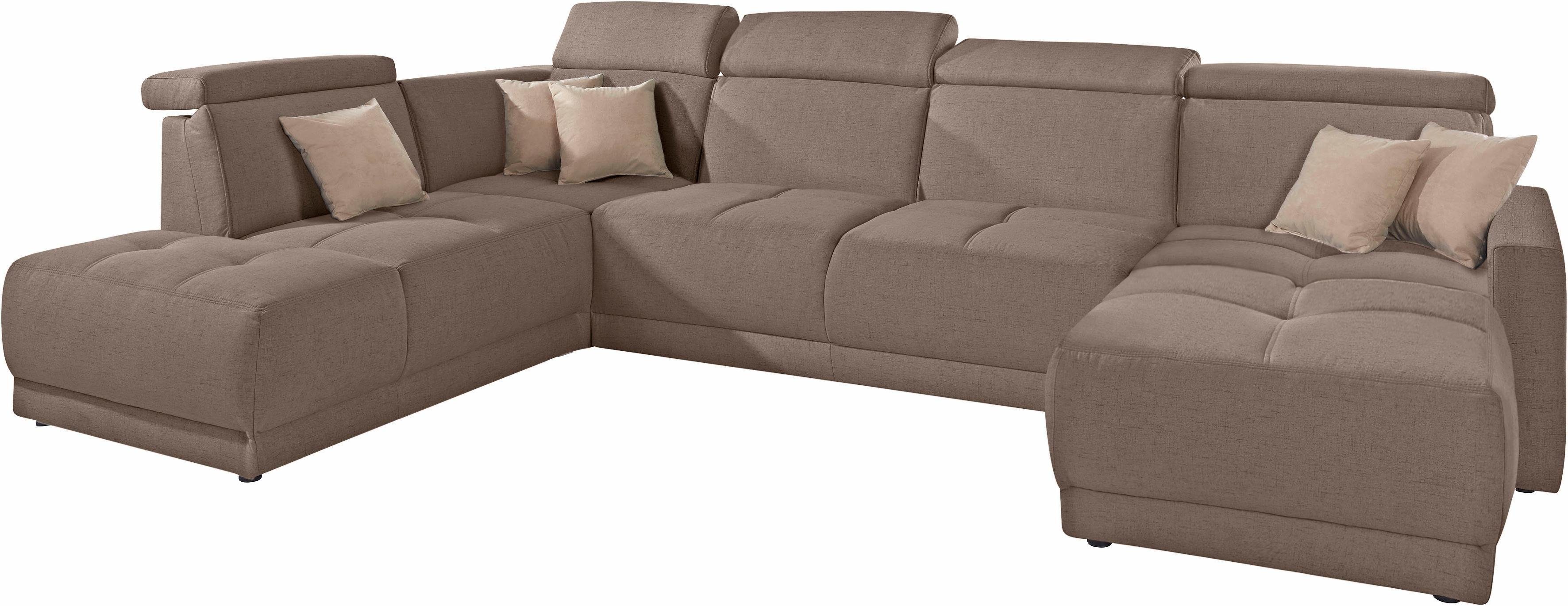 DOMO collection Zithoek Ava moderne zitstiksels met mooie dubbele naad, comfortabel, U-vorm