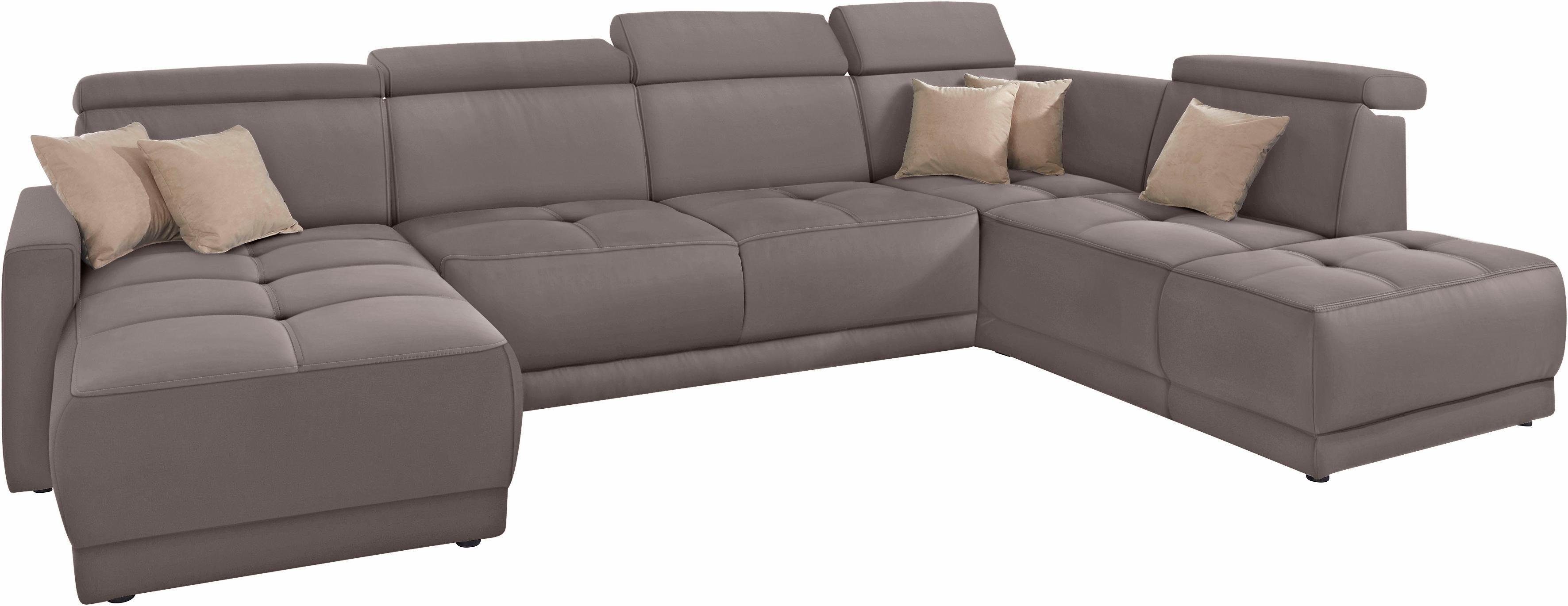 DOMO collection Zithoek Ava moderne zitstiksels met mooie dubbele naad, comfortabel, U-vorm