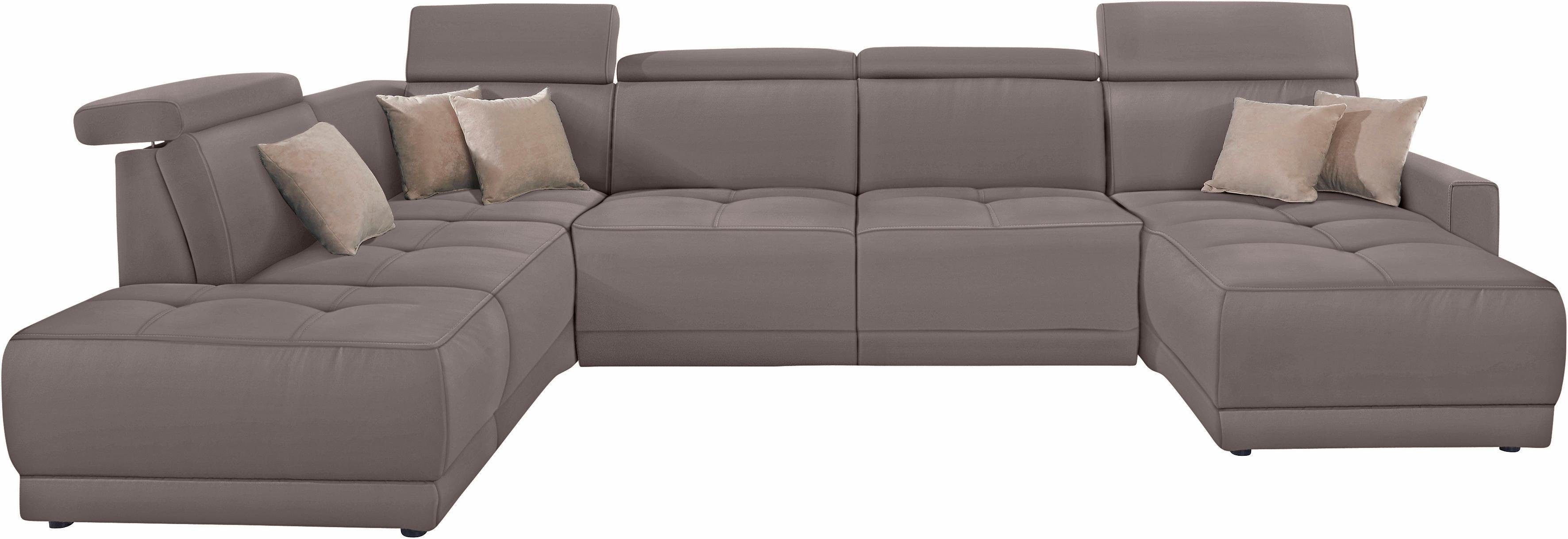 DOMO collection Zithoek Ava moderne zitstiksels met mooie dubbele naad, comfortabel, U-vorm