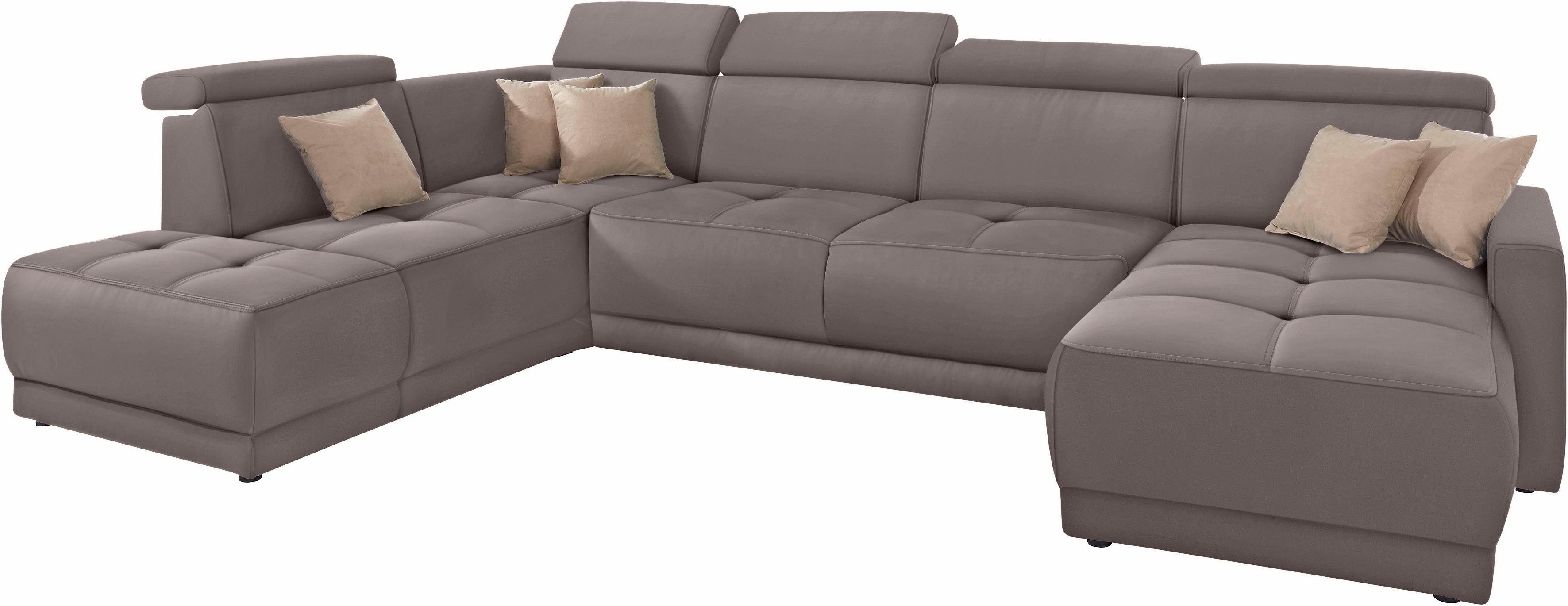 DOMO collection Zithoek Ava moderne zitstiksels met mooie dubbele naad, comfortabel, U-vorm