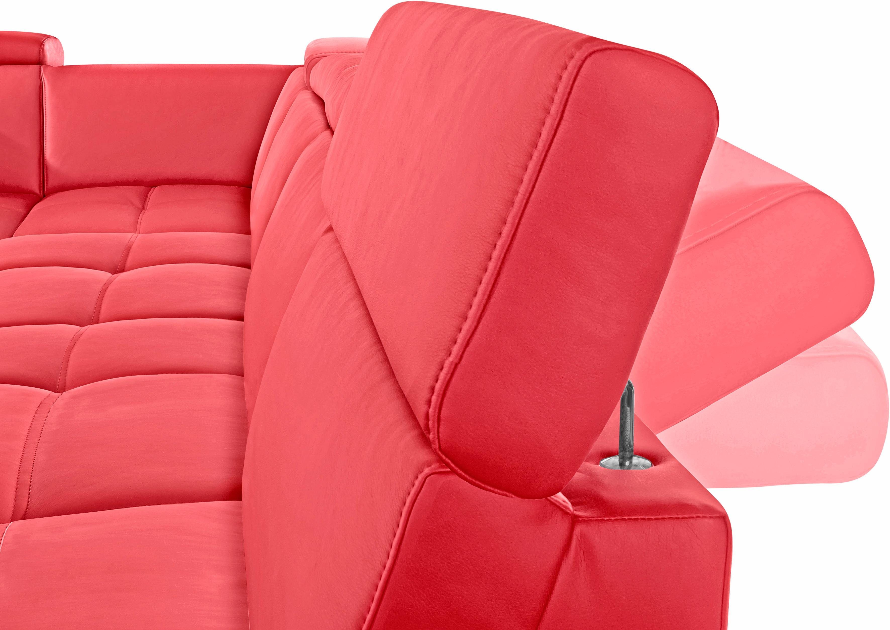 DOMO collection Zithoek Ava moderne zitstiksels met mooie dubbele naad, comfortabel, U-vorm