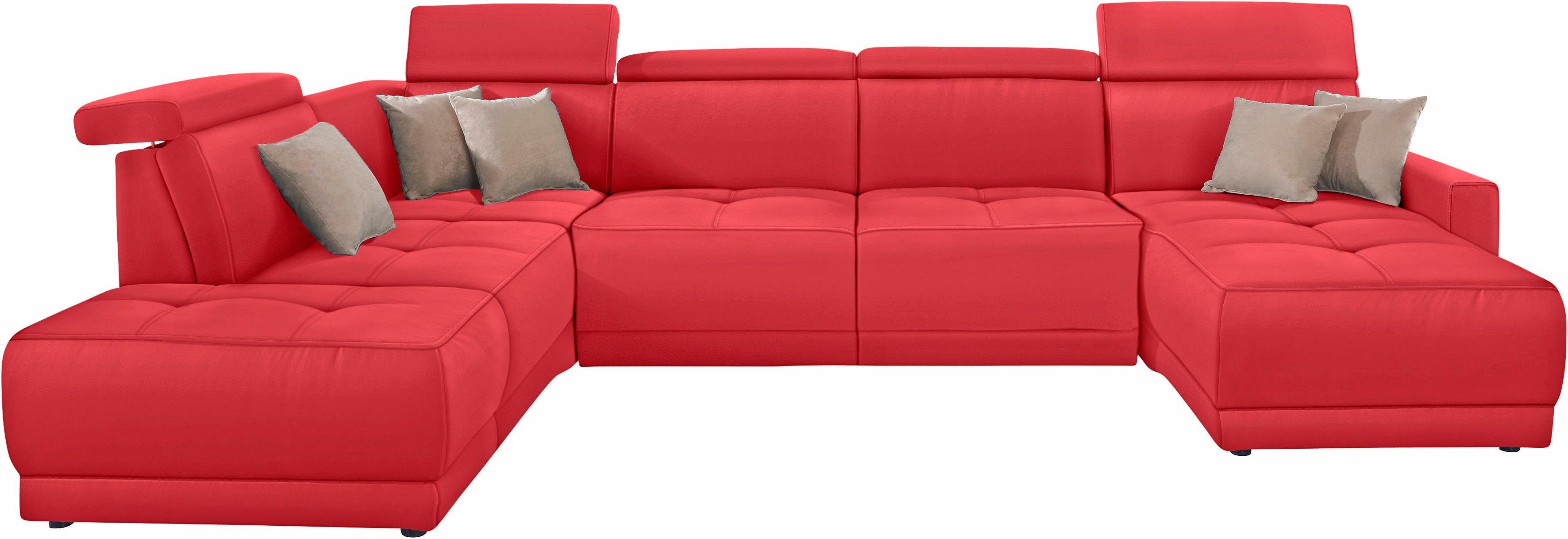 DOMO collection Zithoek Ava moderne zitstiksels met mooie dubbele naad, comfortabel, U-vorm
