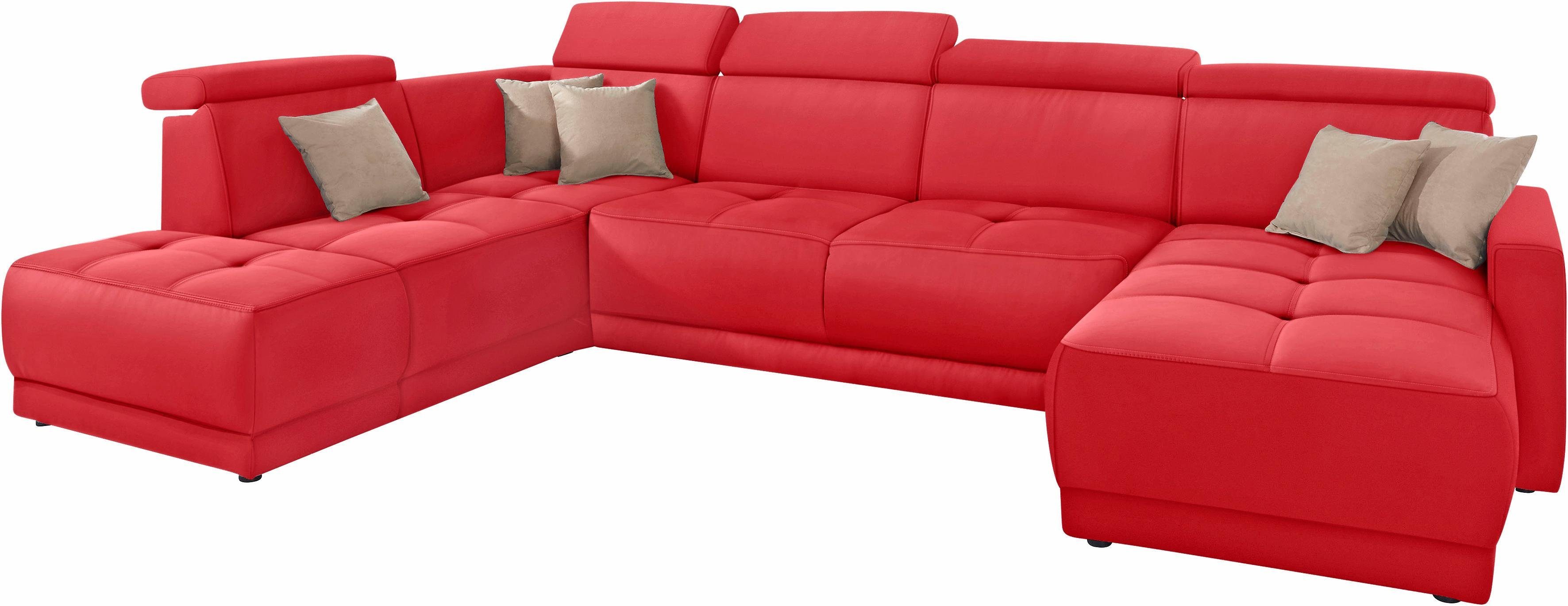 DOMO collection Zithoek Ava moderne zitstiksels met mooie dubbele naad, comfortabel, U-vorm
