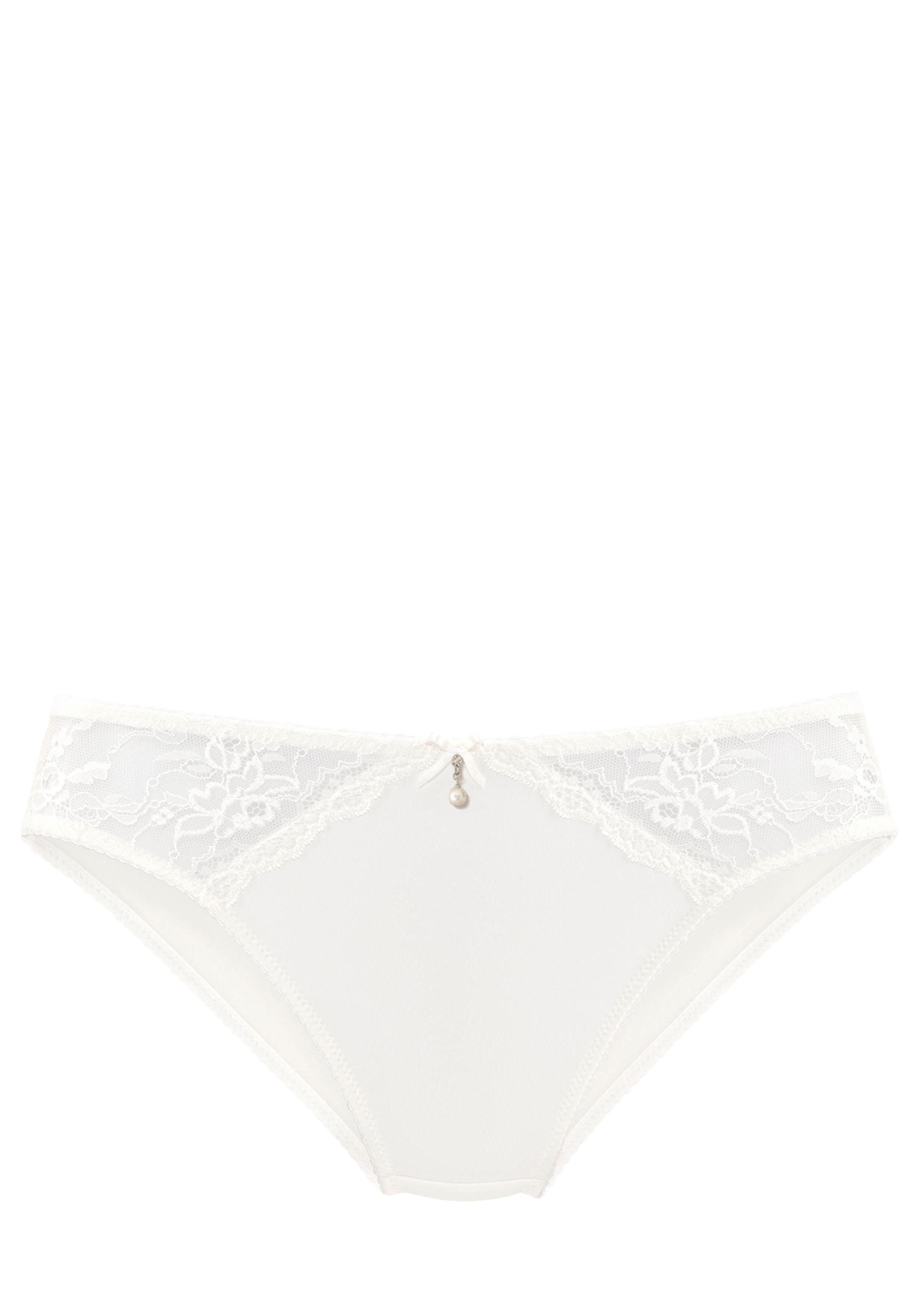 Lascana Slip Nina met kanten inzetten in microtouch-kwaliteit