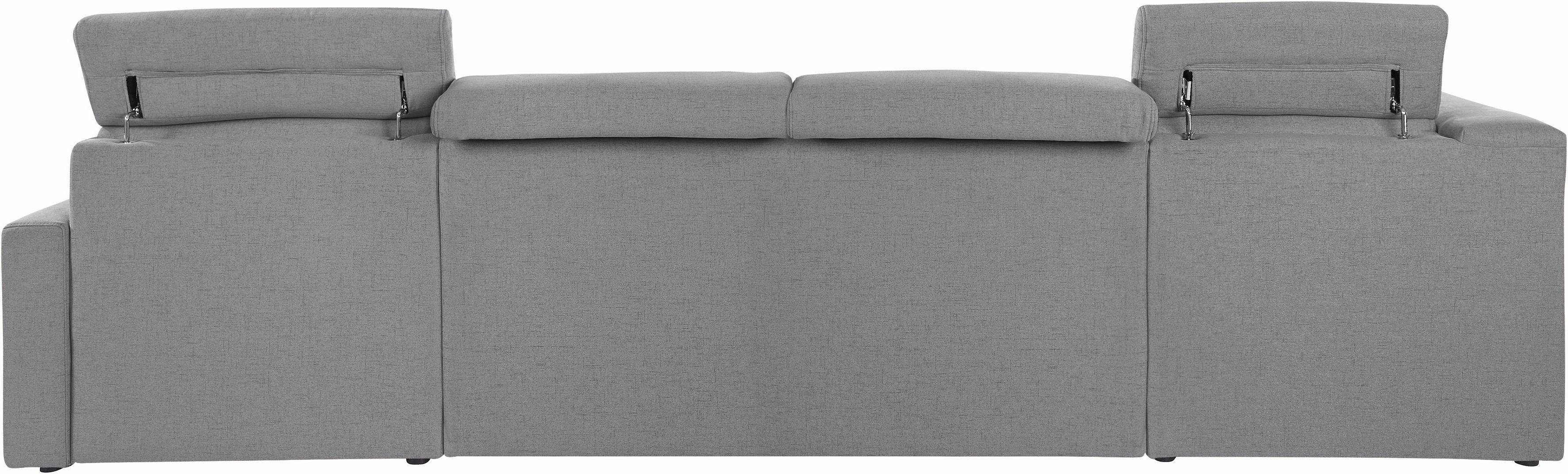 DOMO collection Zithoek Ava moderne zitstiksels met mooie dubbele naad, comfortabel, U-vorm