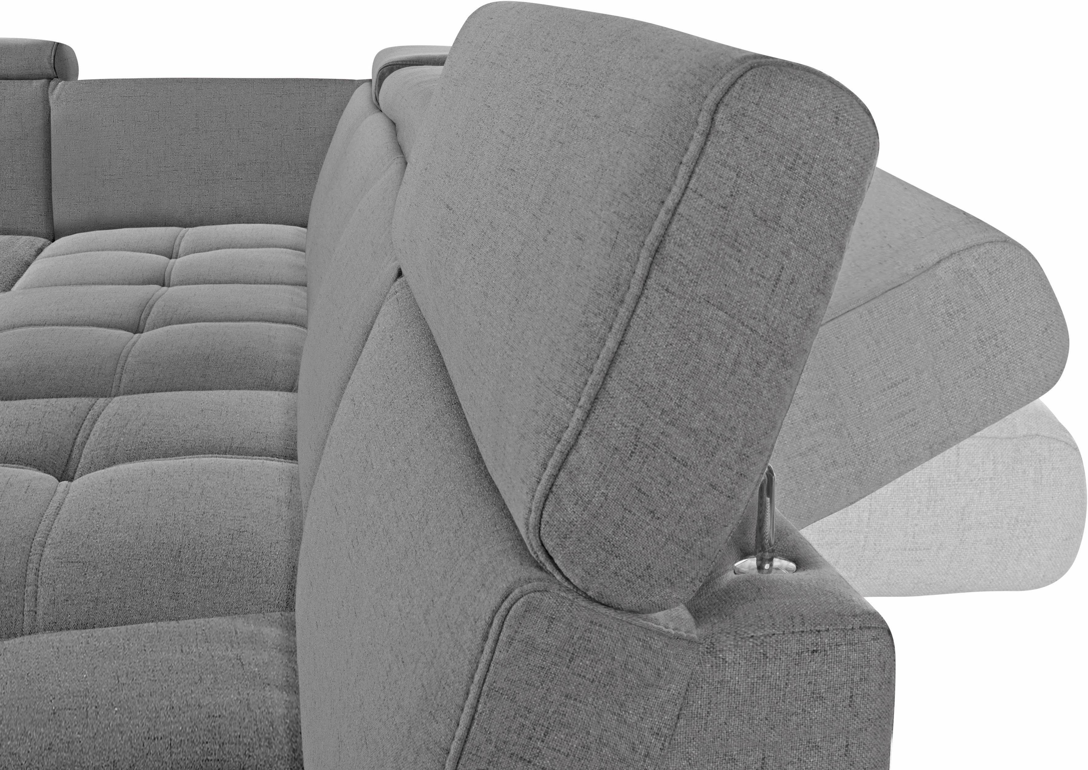 DOMO collection Zithoek Ava moderne zitstiksels met mooie dubbele naad, comfortabel, U-vorm