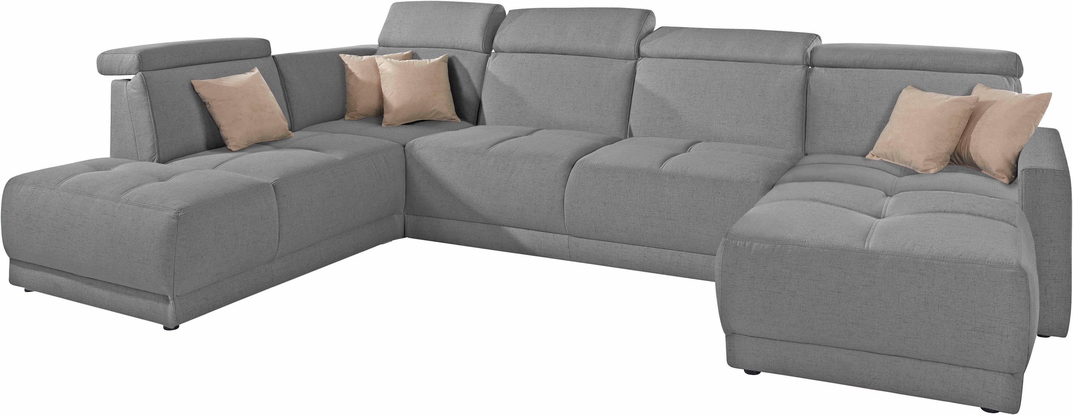 DOMO collection Zithoek Ava moderne zitstiksels met mooie dubbele naad, comfortabel, U-vorm