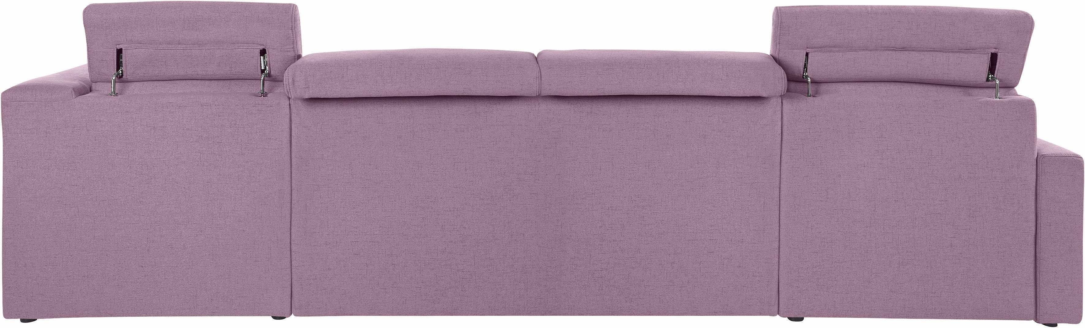 DOMO collection Zithoek Ava moderne zitstiksels met mooie dubbele naad, comfortabel, U-vorm
