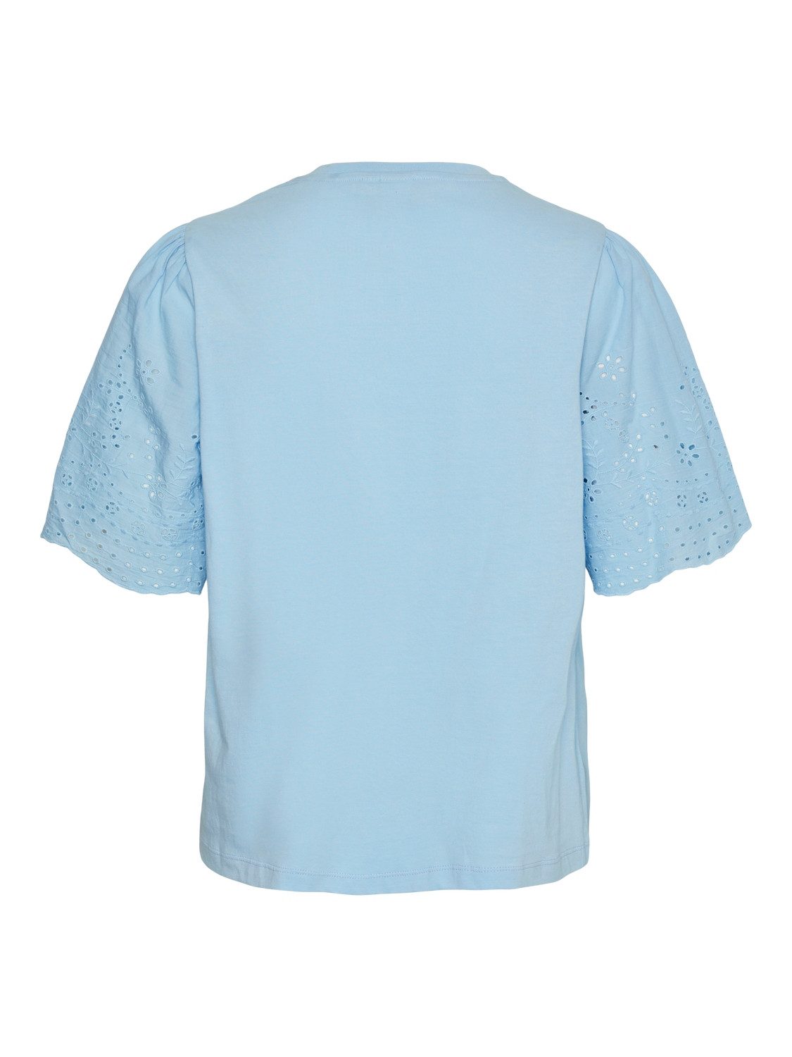 Y.A.S Shirt met korte mouwen YASLEX SS TOP W. EMB SLEEVES S. NOOS (Korte mouw met ajourborduurwerk, ronde hals, normale pasvorm)