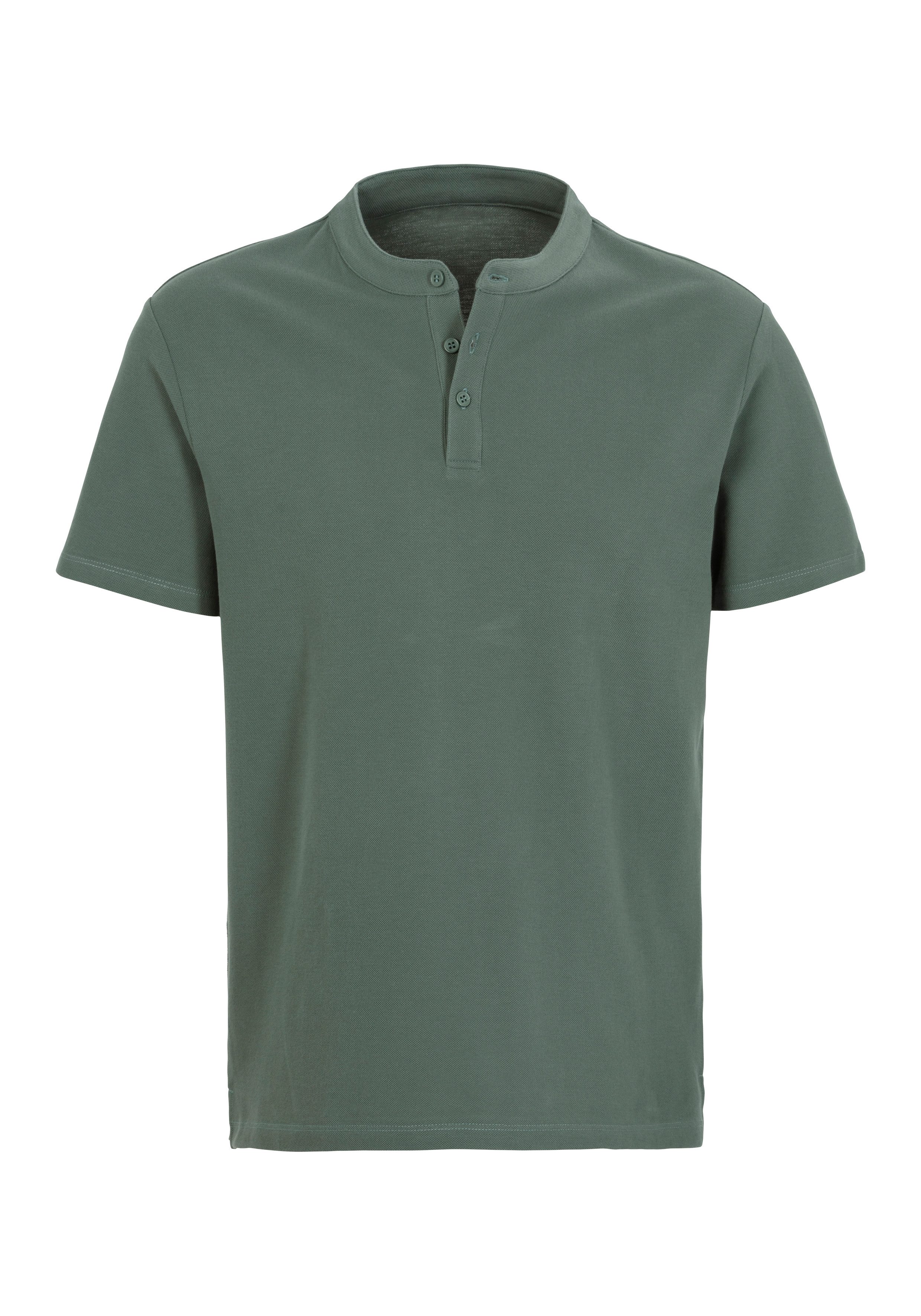 John Devin Poloshirt Met opstaande kraag Regular-Fit, van katoen-piqué