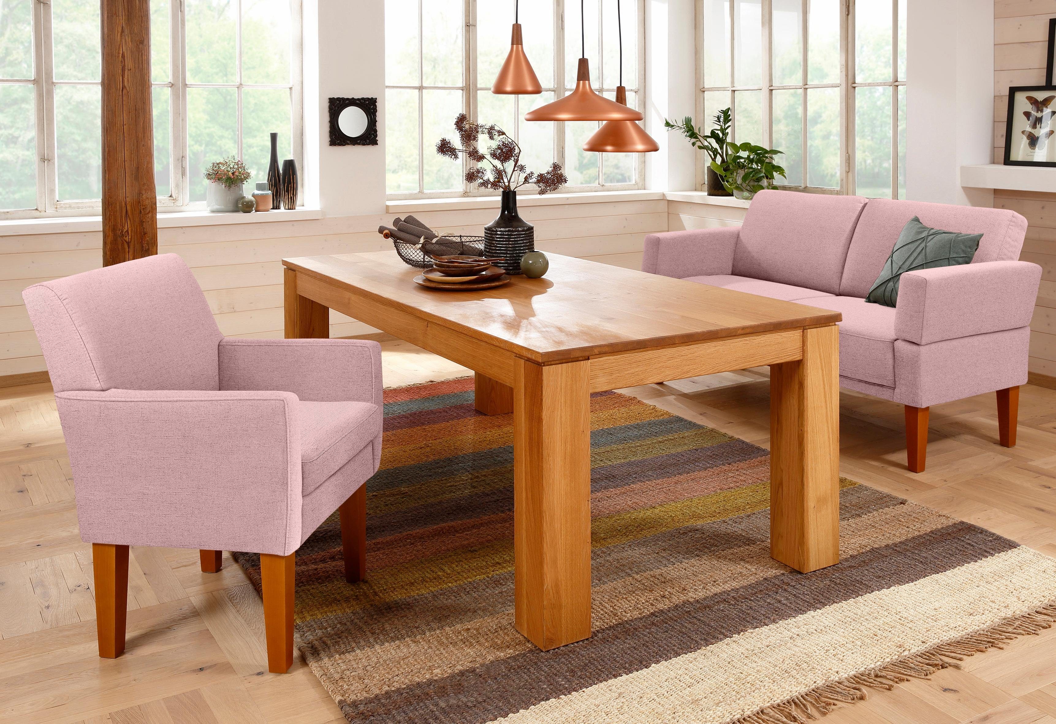 Home affaire Fauteuil Fehmarn comfortabele zithoogte van 54 cm, in 3 verschillende stofkwaliteiten