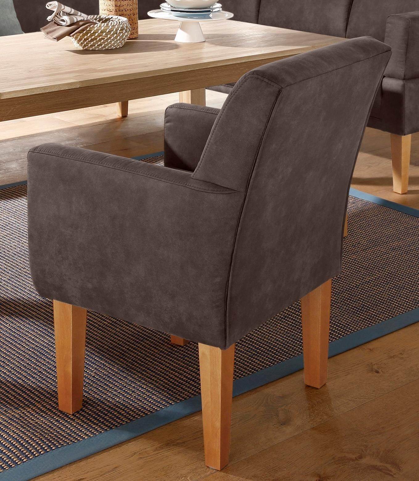 Home affaire Fauteuil Fehmarn comfortabele zithoogte van 54 cm, in 3 verschillende stofkwaliteiten