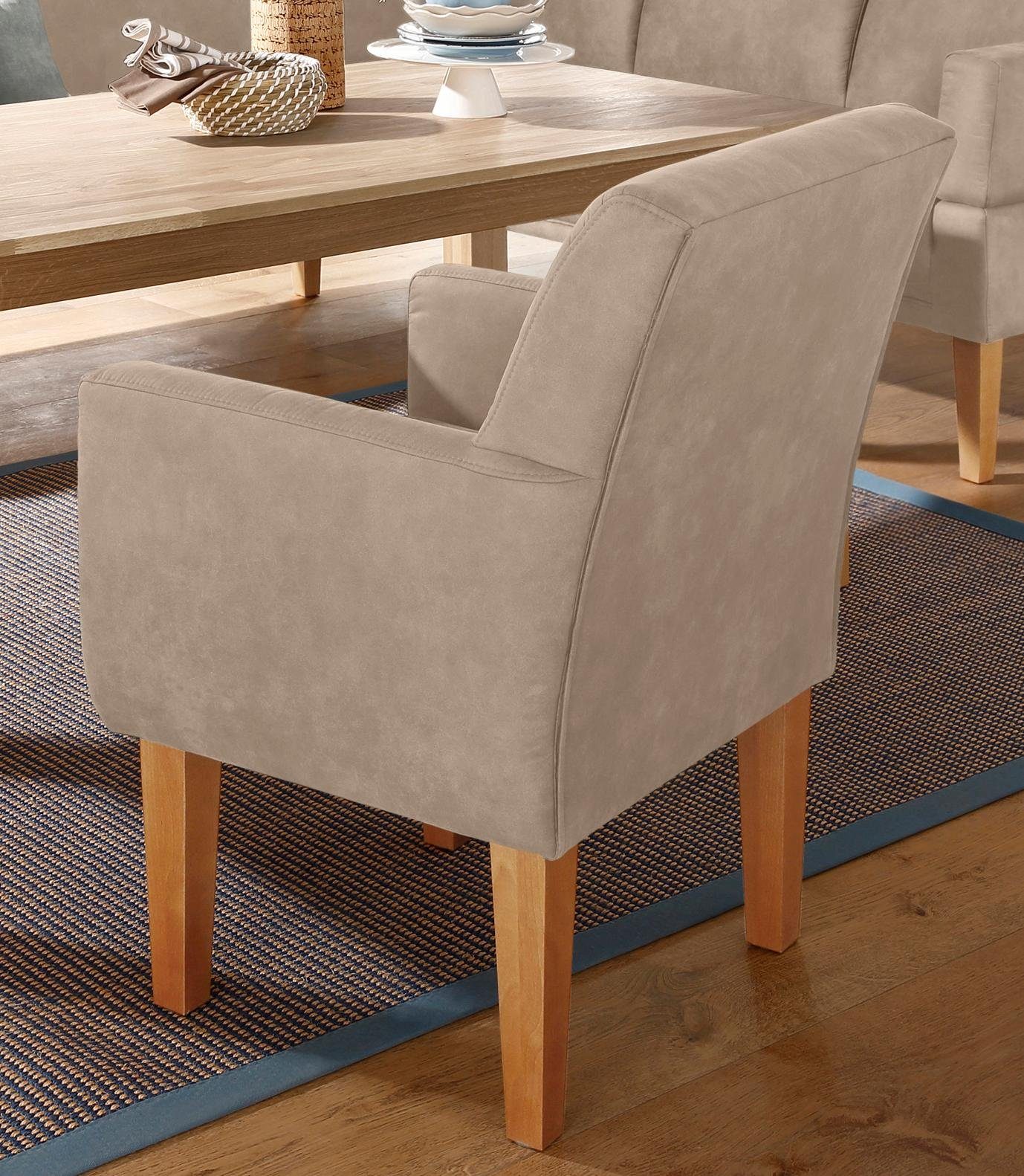 Home affaire Fauteuil Fehmarn comfortabele zithoogte van 54 cm, in 3 verschillende stofkwaliteiten