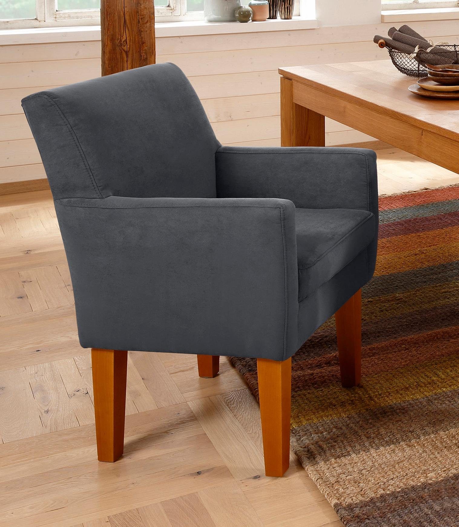 Home affaire Fauteuil Fehmarn comfortabele zithoogte van 54 cm, in 3 verschillende stofkwaliteiten