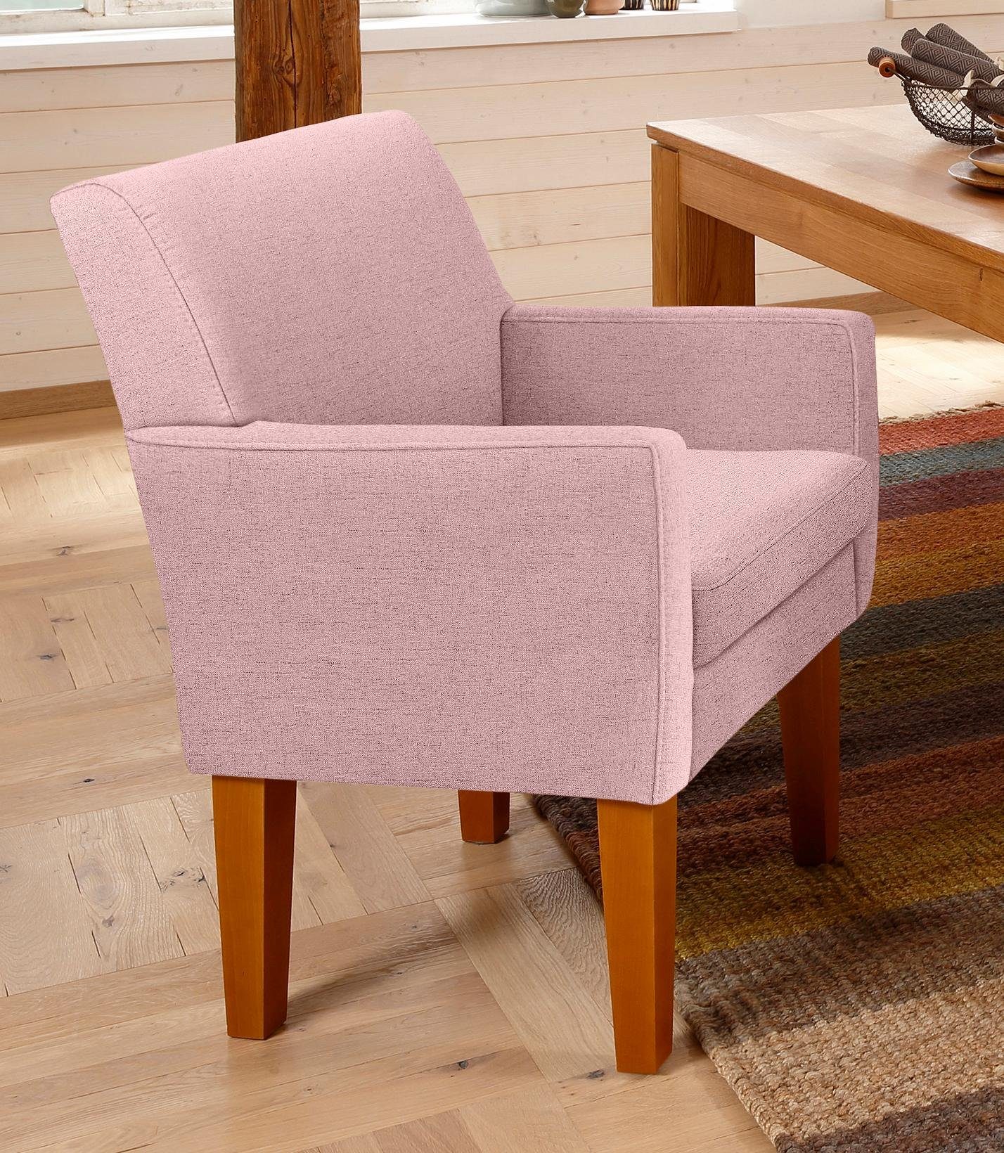 Home affaire Fauteuil Fehmarn comfortabele zithoogte van 54 cm, in 3 verschillende stofkwaliteiten