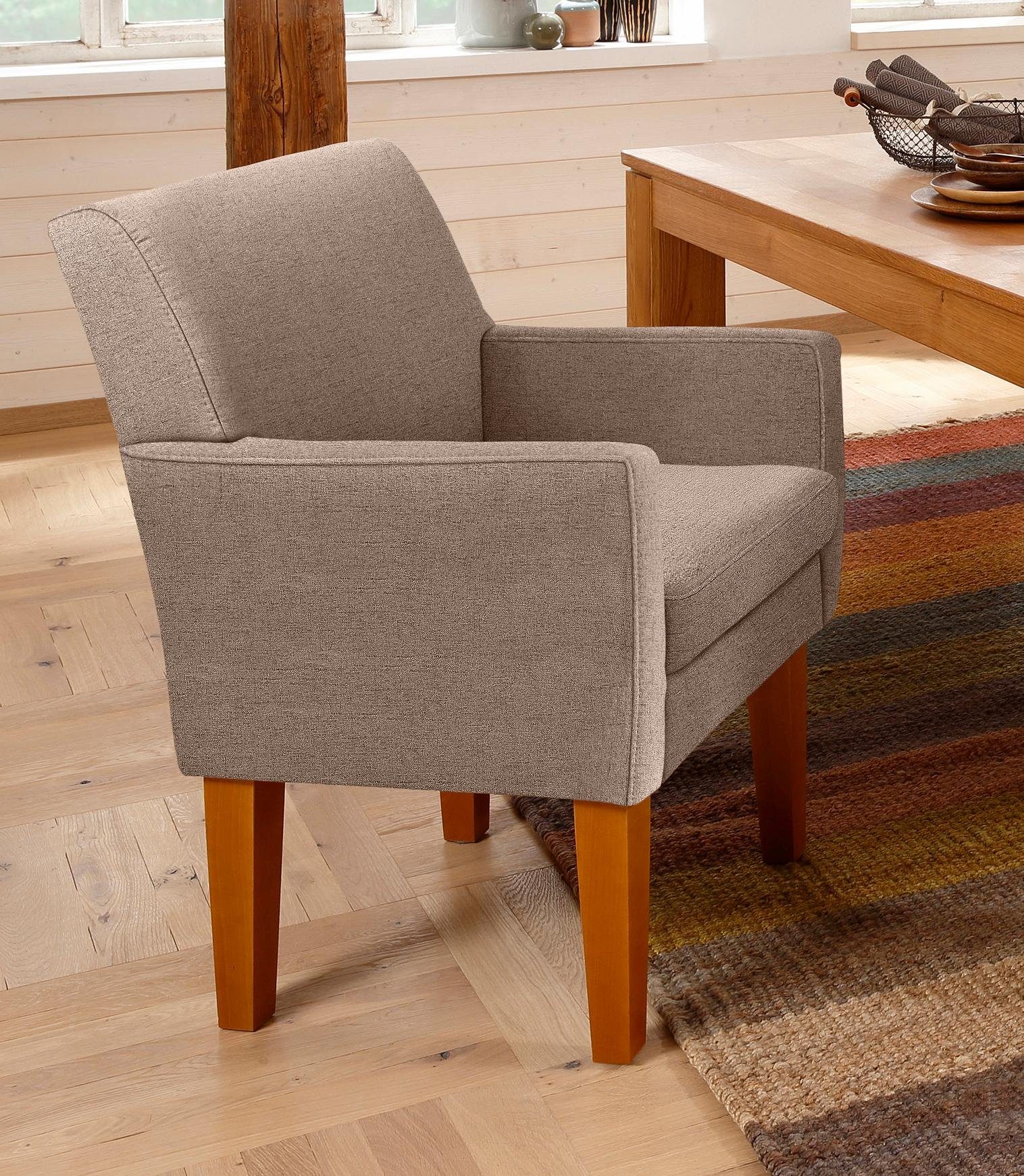 Home affaire Fauteuil Fehmarn comfortabele zithoogte van 54 cm, in 3 verschillende stofkwaliteiten