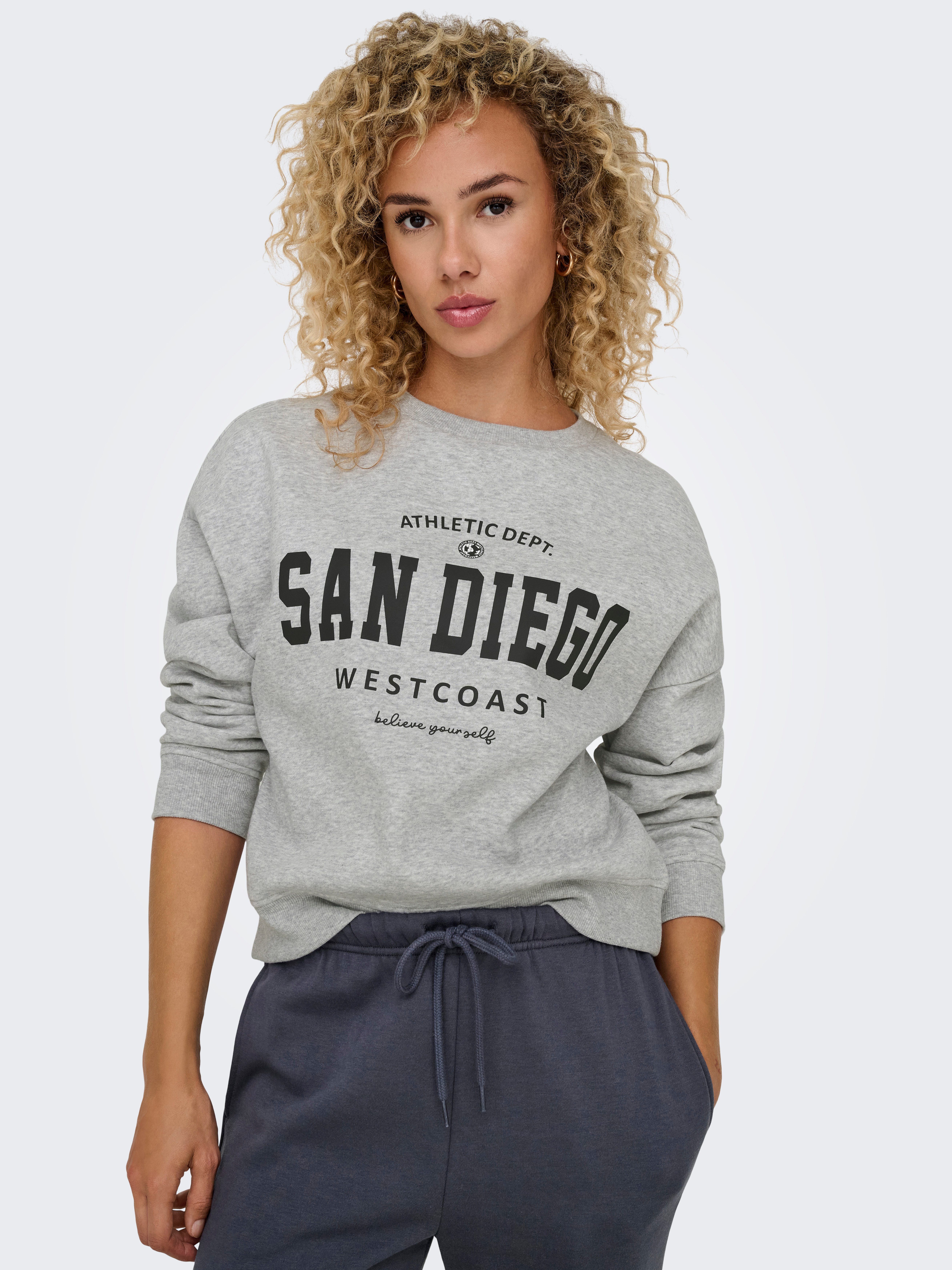 Only Sweatshirt ONLSWEAT L S CREW OVERSIZE STATE SWT